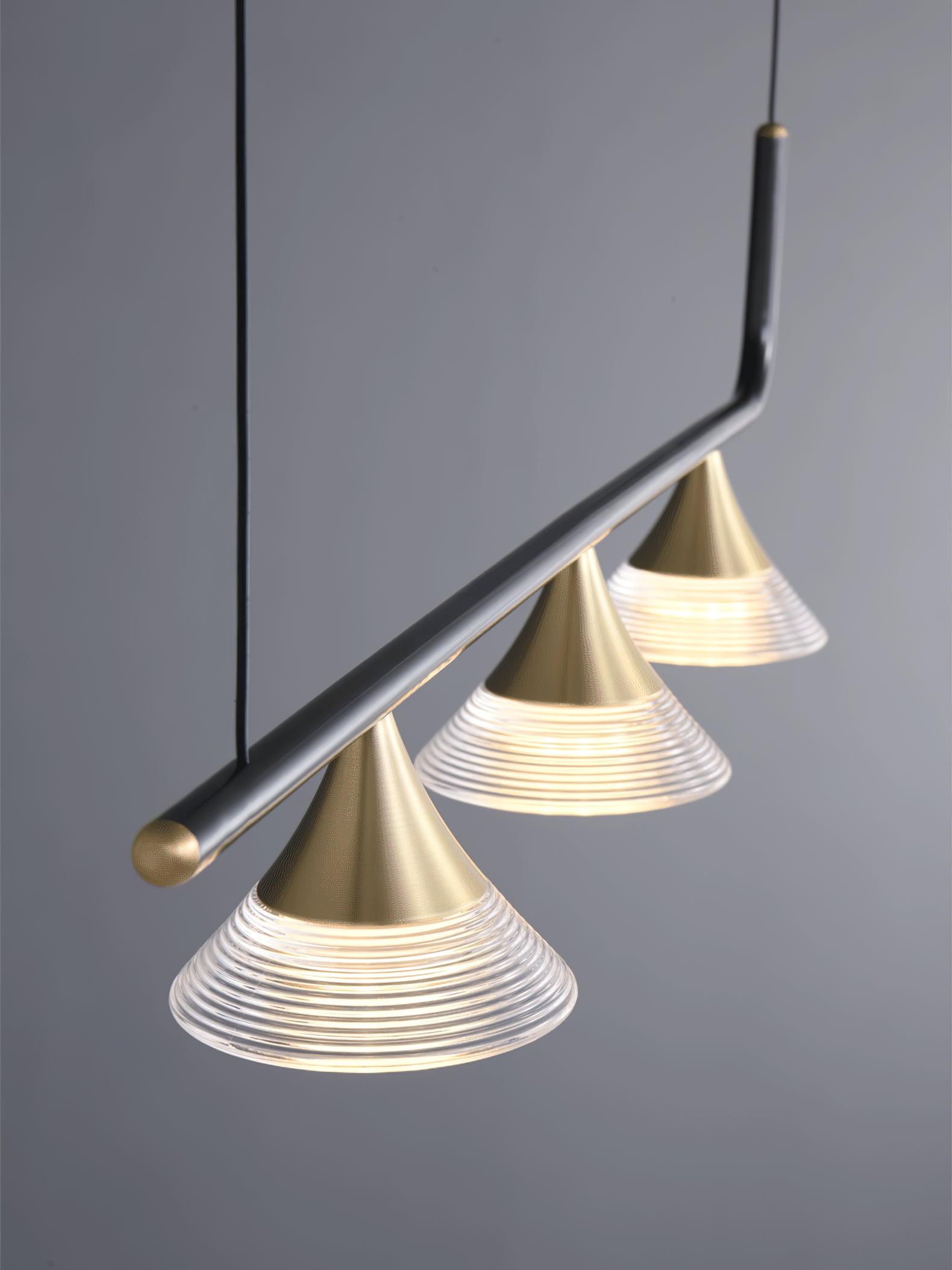 Lyra Mid Century Modern Brass Pendant Light - Letslighting