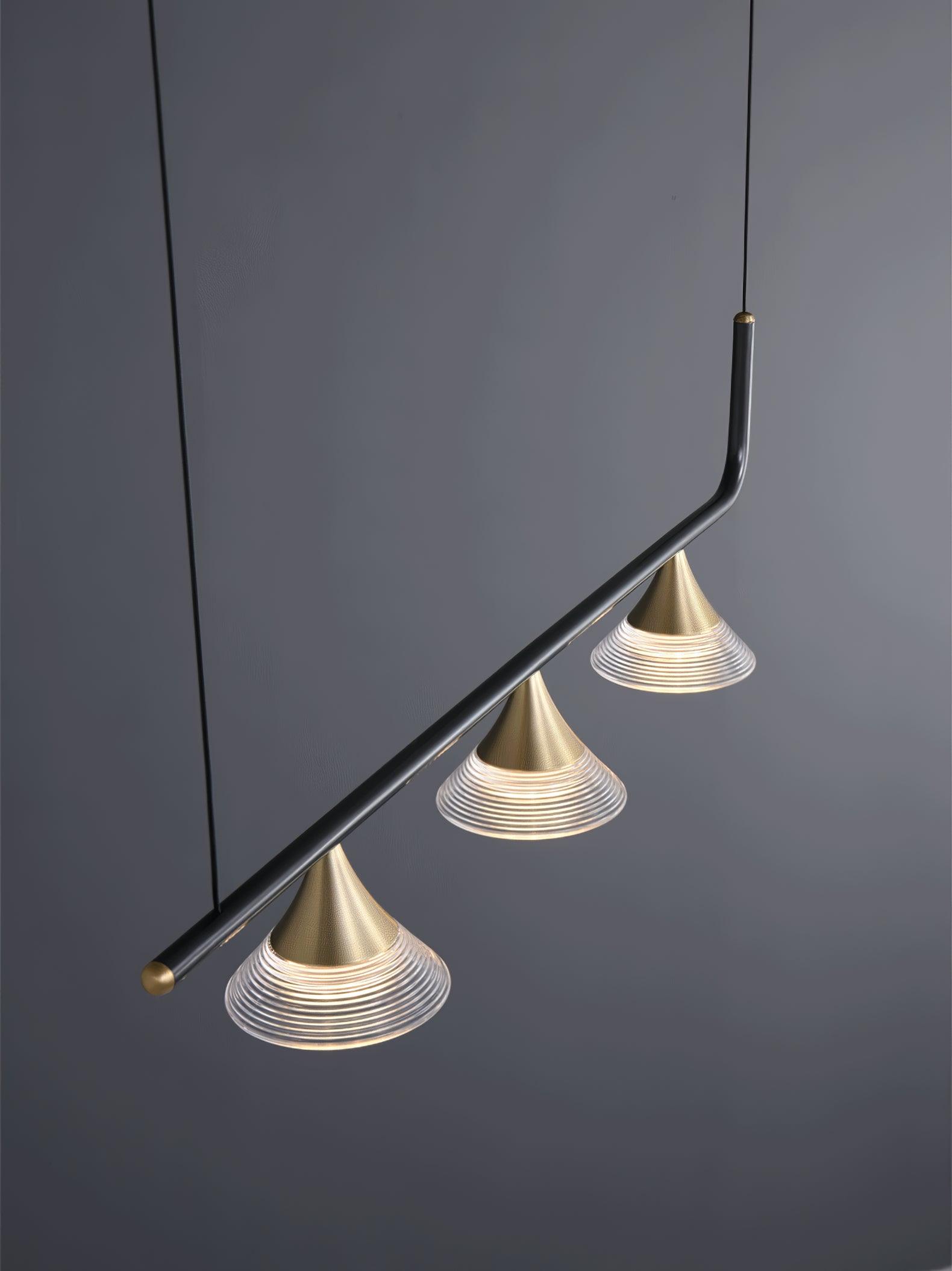 Lyra Mid Century Modern Brass Pendant Light - Letslighting
