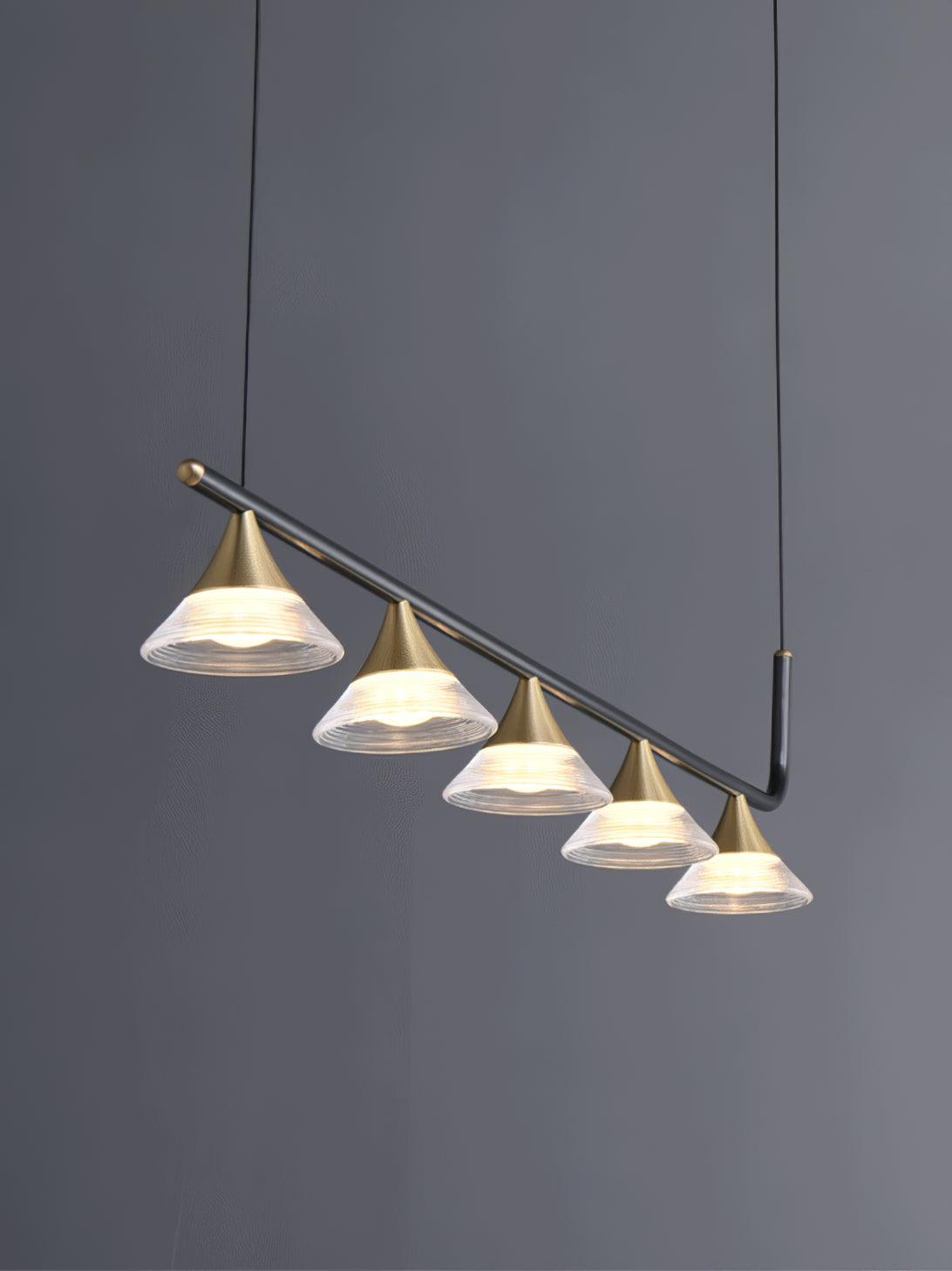 Lyra Mid Century Modern Brass Pendant Light - Letslighting