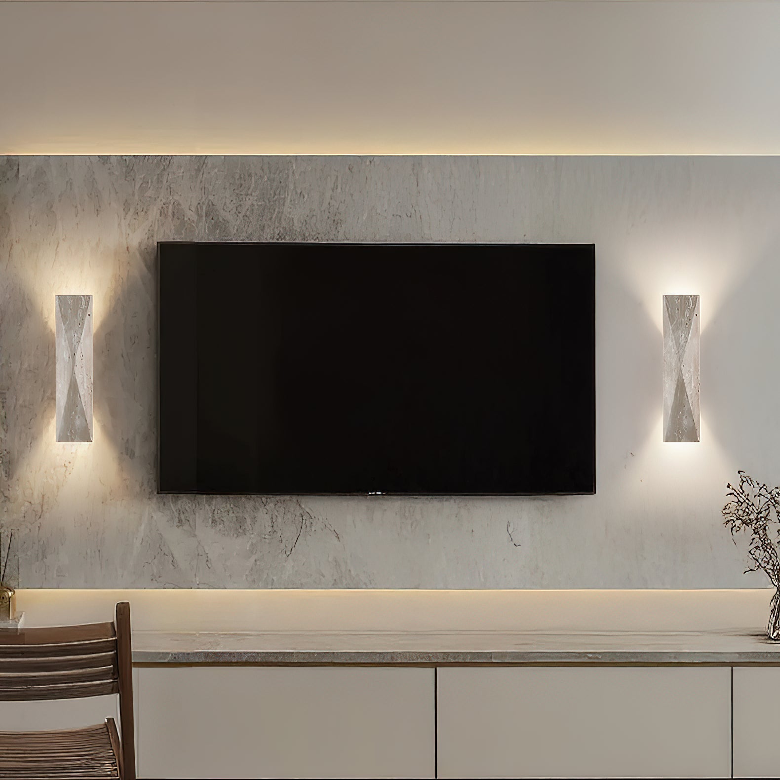 Coloria Modern Minimalist Travertine Wall Lamp - Letslighting
