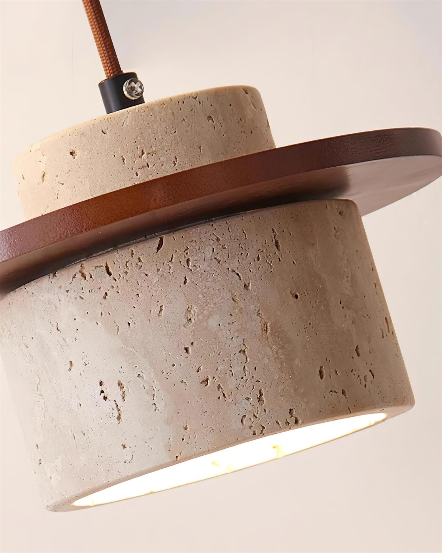 Lunara Multi-Light Pendant  Lamp Set Travertine