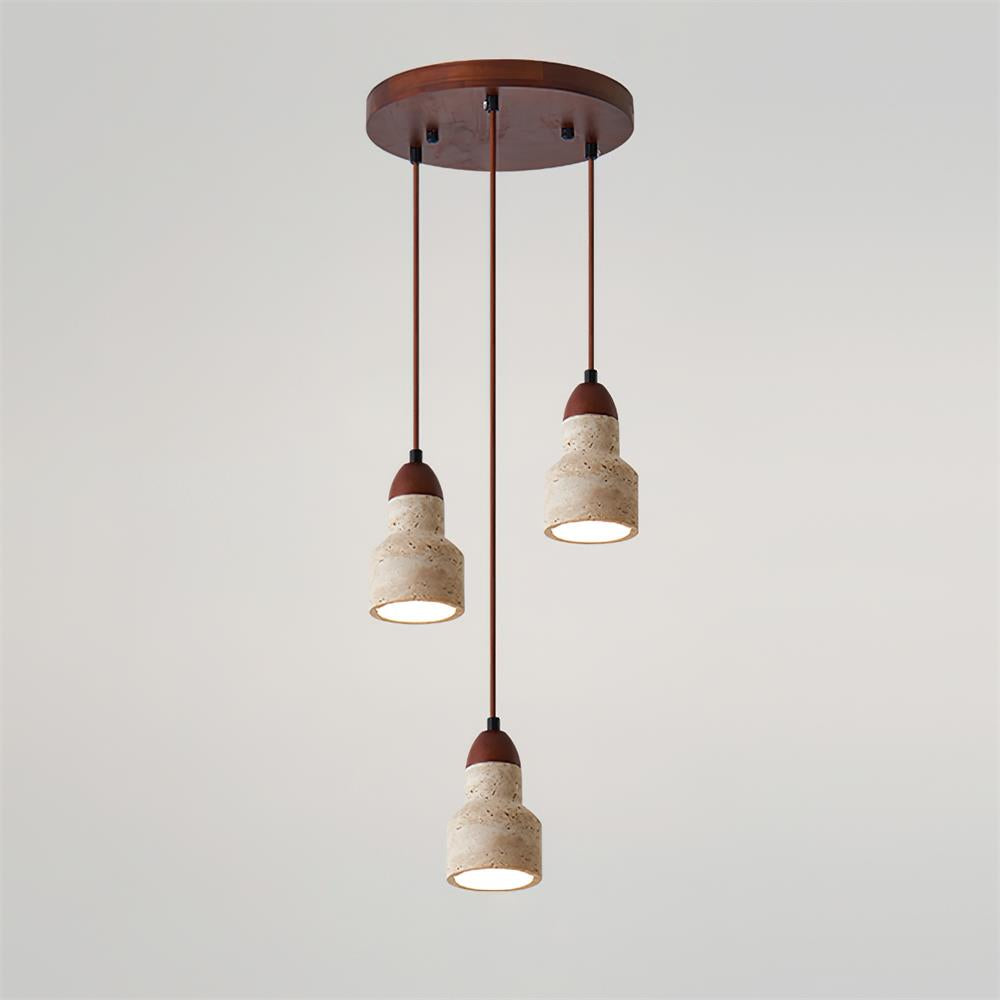 Lunara Multi-Light Pendant  Lamp Set Travertine