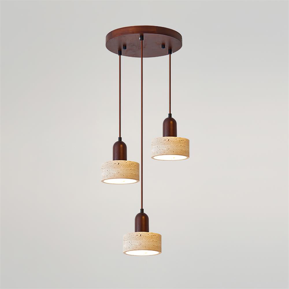 Lunara Multi-Light Pendant  Lamp Set Travertine
