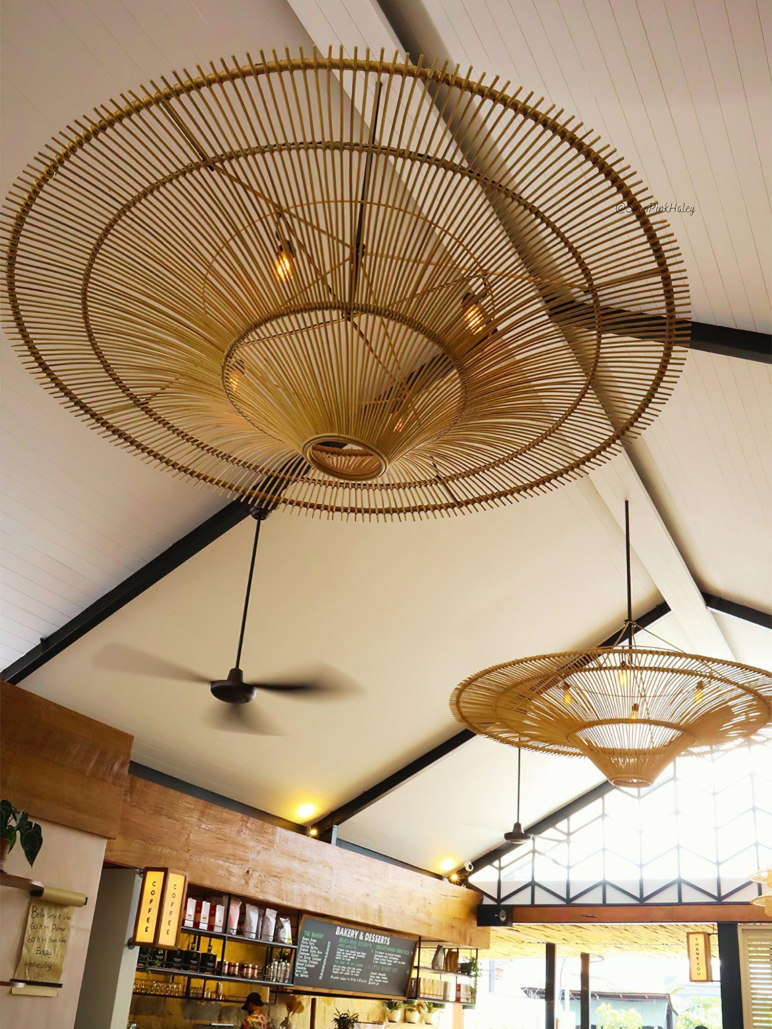 Lustra Chandelier Rattan Natural - Letslighting