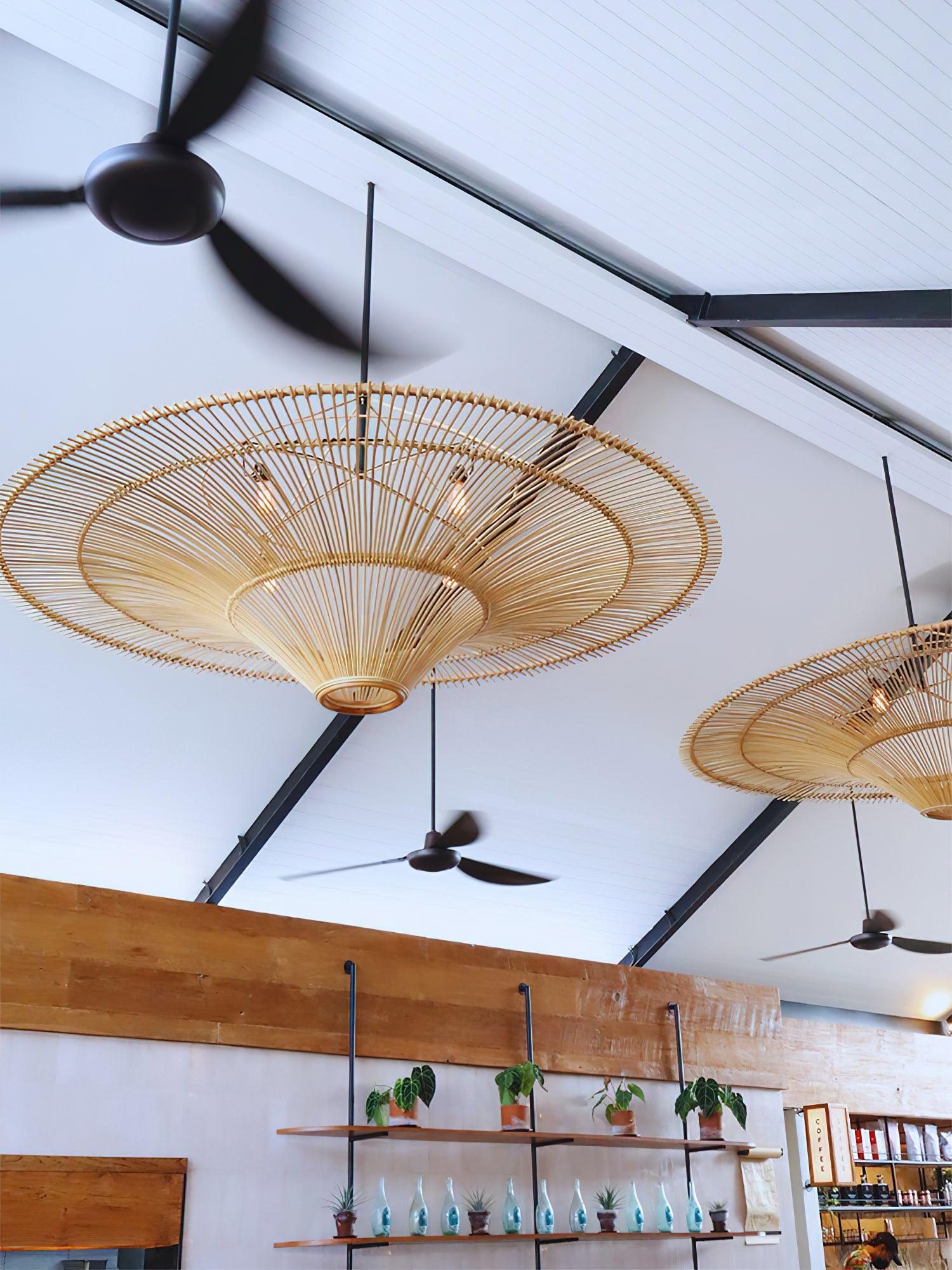 Lustra Chandelier Rattan Natural - Letslighting