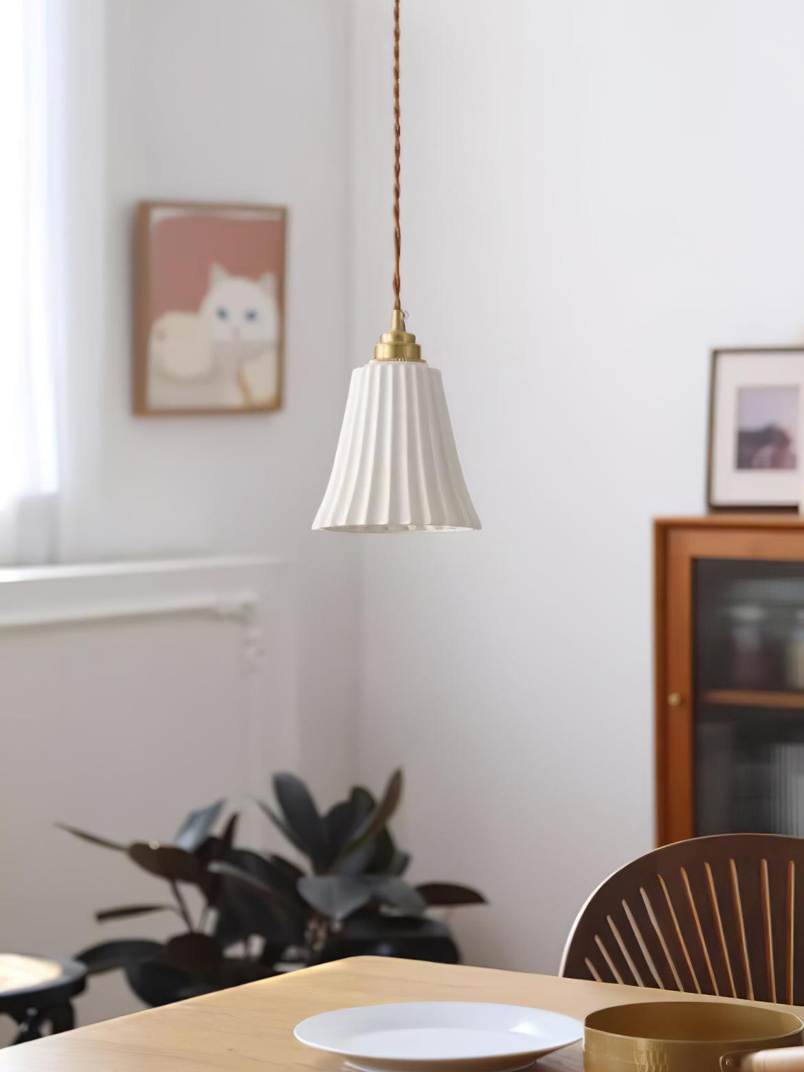 Ulcaris Premium Nordic Art Trumpet Ceramic Pendant Light - Letslighting