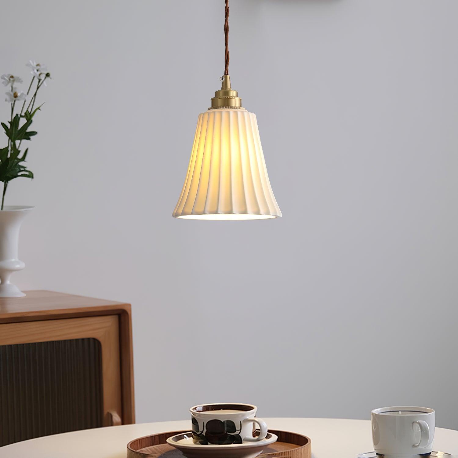 Ulcaris Premium Nordic Art Trumpet Ceramic Pendant Light - Letslighting
