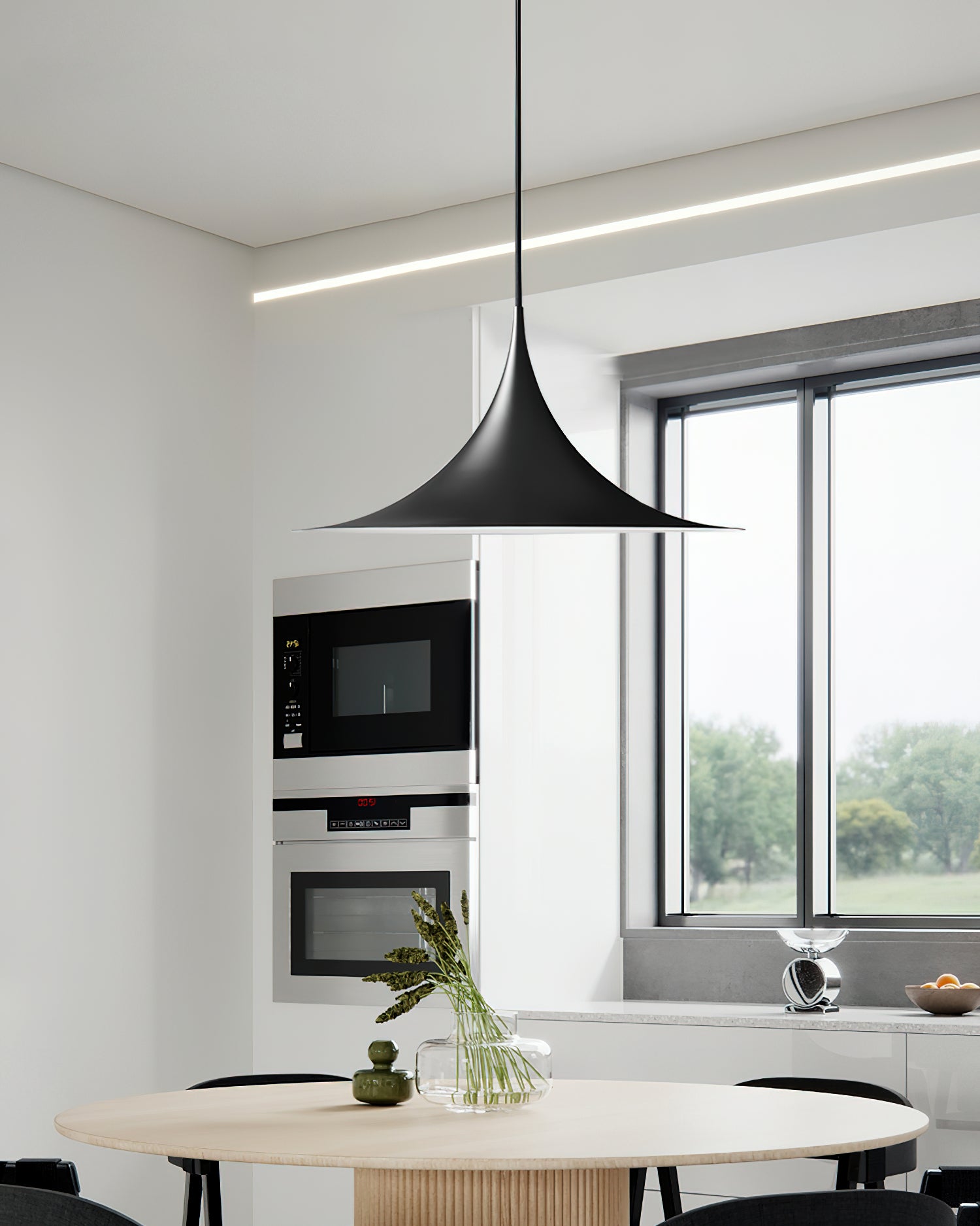 Pendant Lamp Slim Neck and Wide Flare Dining