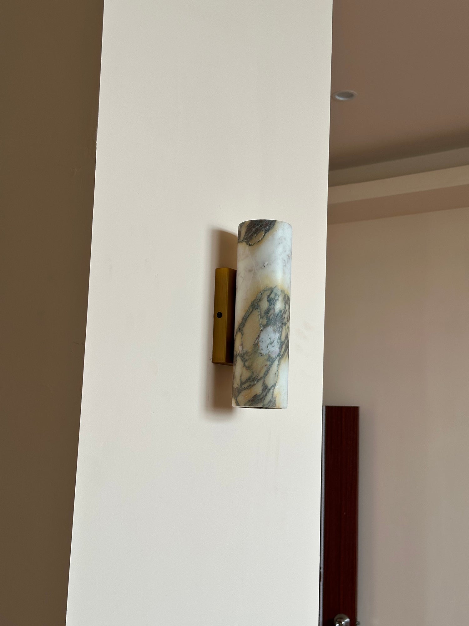 Tubular Modern Minimalist Marble Metal Wall Lamp - Letslighting