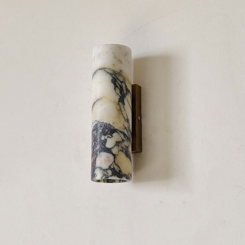 Tubular Modern Minimalist Marble Metal Wall Lamp - Letslighting