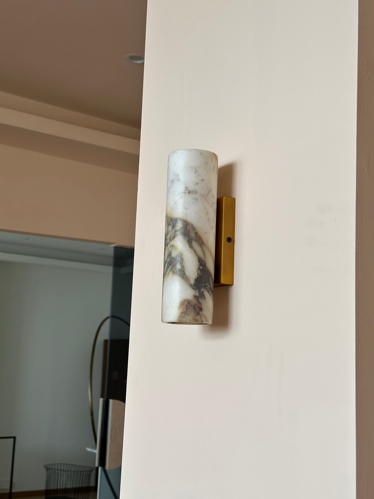 Tubular Modern Minimalist Marble Metal Wall Lamp - Letslighting