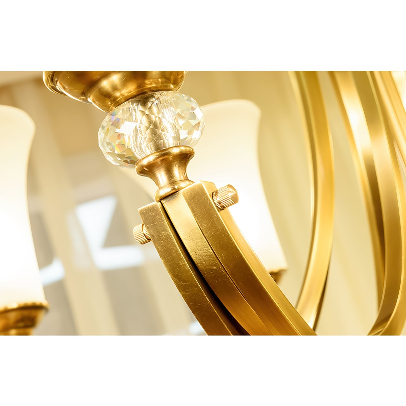 Ordoran Vintage Industrial Brass Glass Chandelier - Letslighting