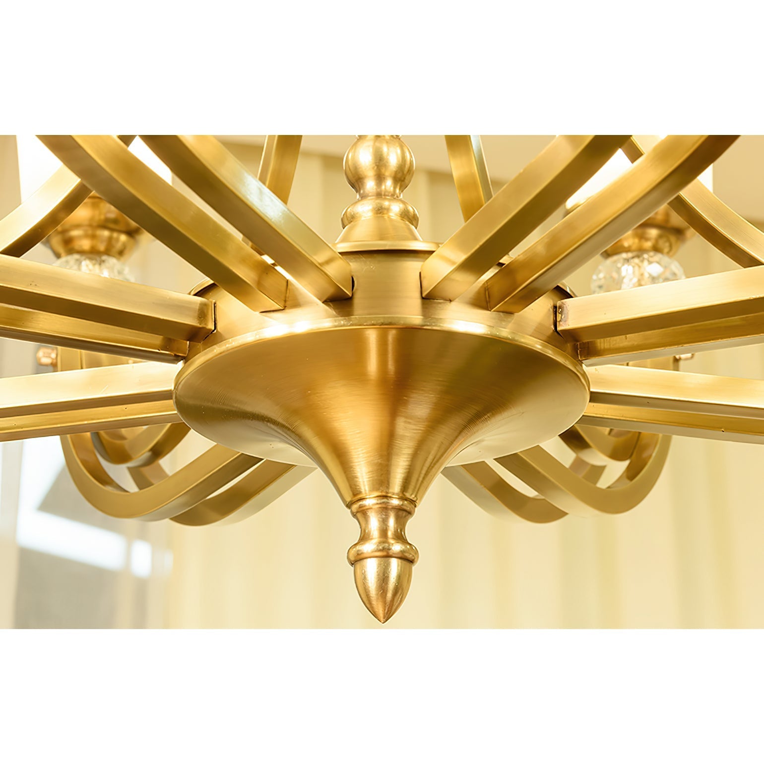 Ordoran Vintage Industrial Brass Glass Chandelier - Letslighting
