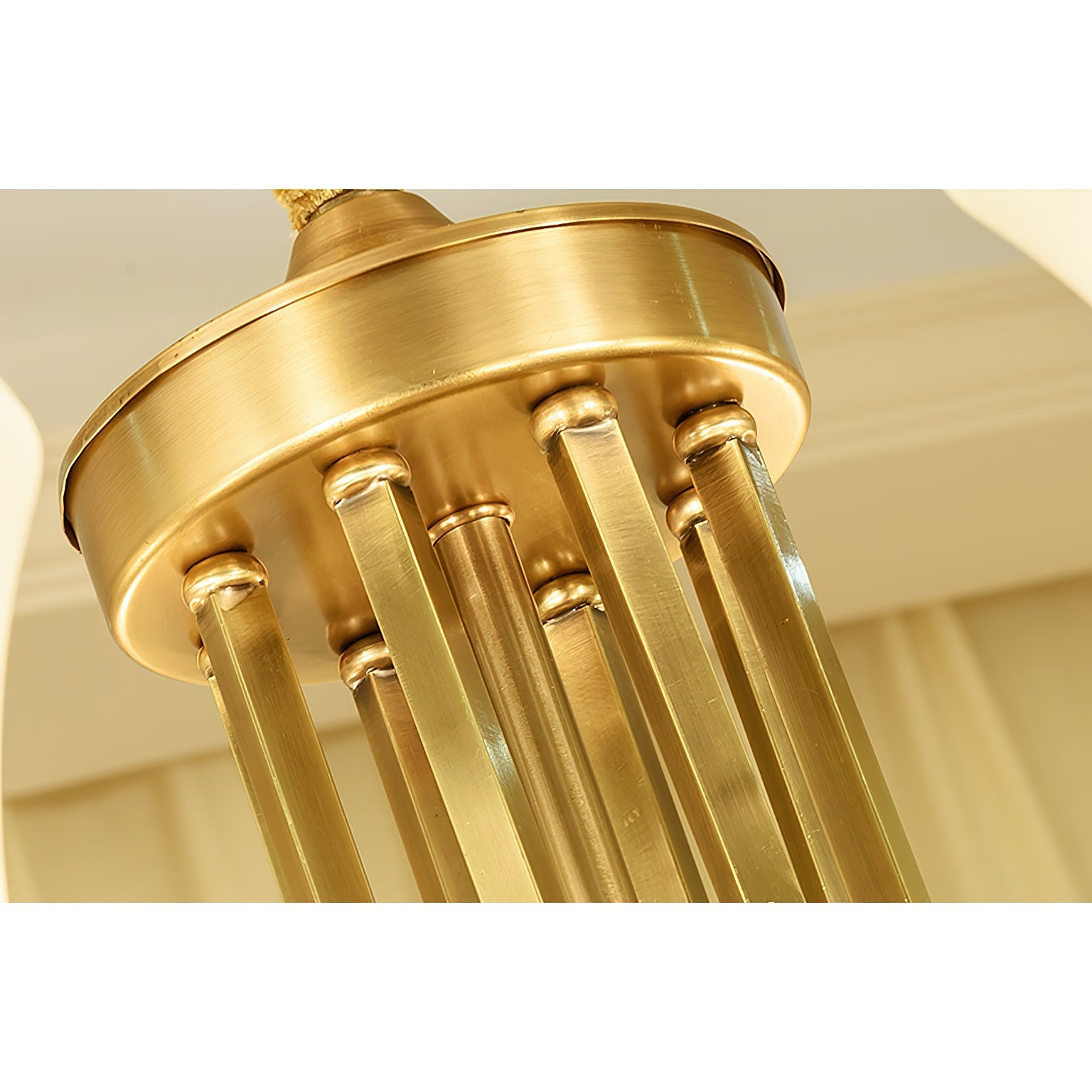 Ordoran Vintage Industrial Brass Glass Chandelier - Letslighting