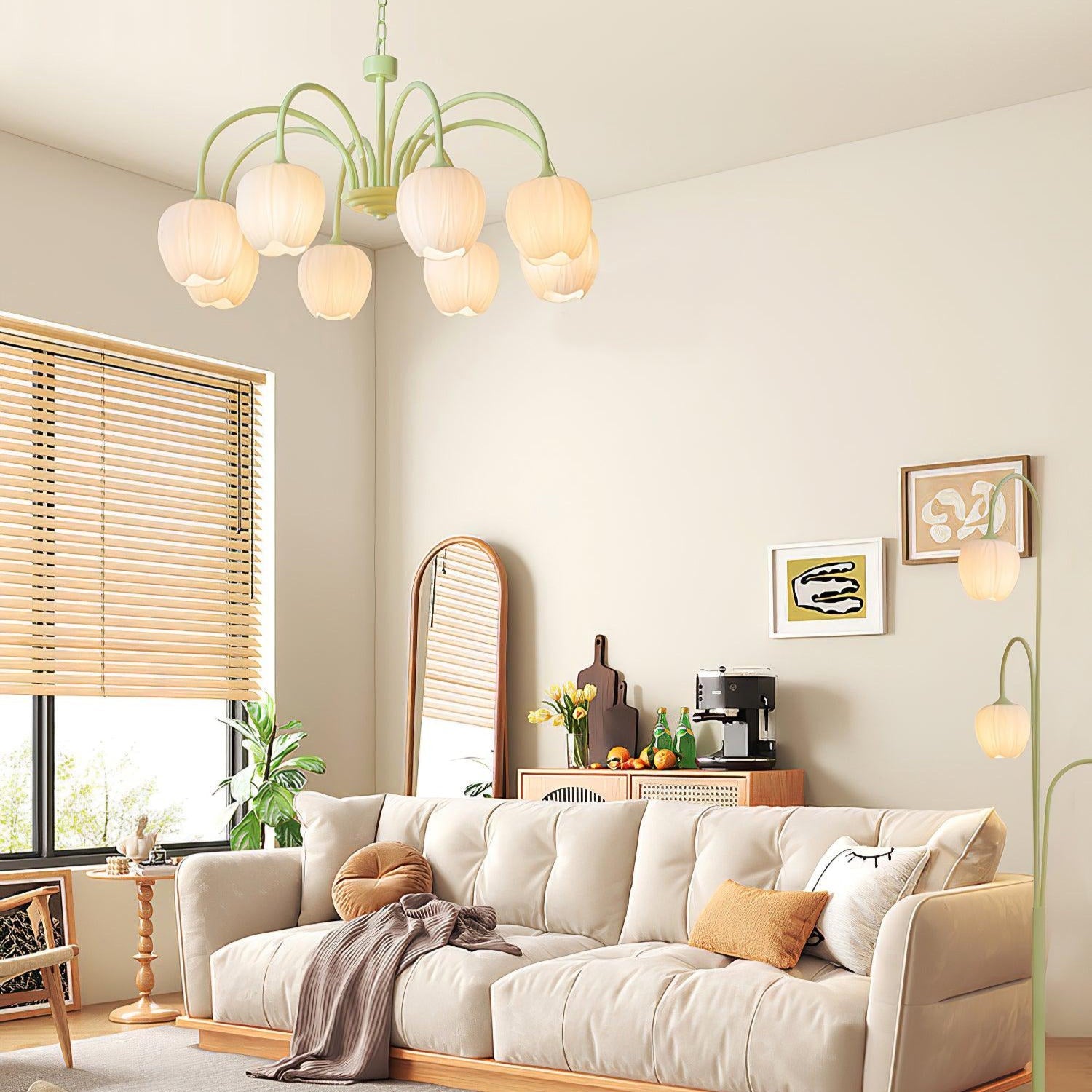 Aria Fresh Tulip Chandeliers - Letslighting