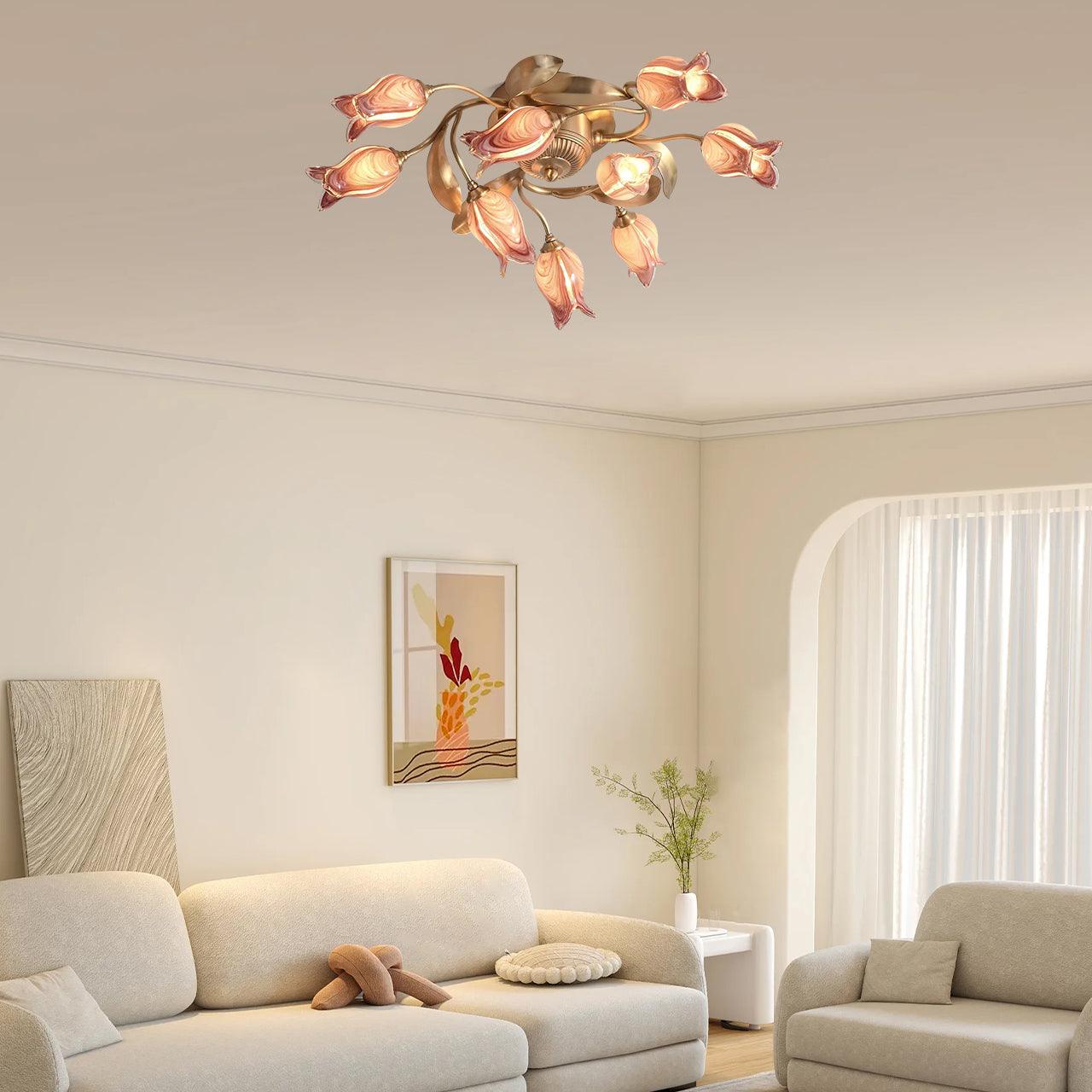 Vathaos Tulip Serenade Glass Ceiling Lamp - Letslighting