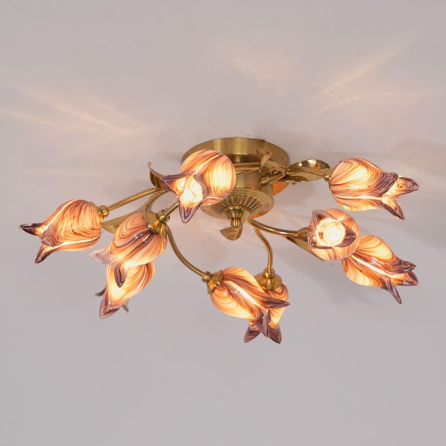 Vathaos Tulip Serenade Glass Ceiling Lamp - Letslighting