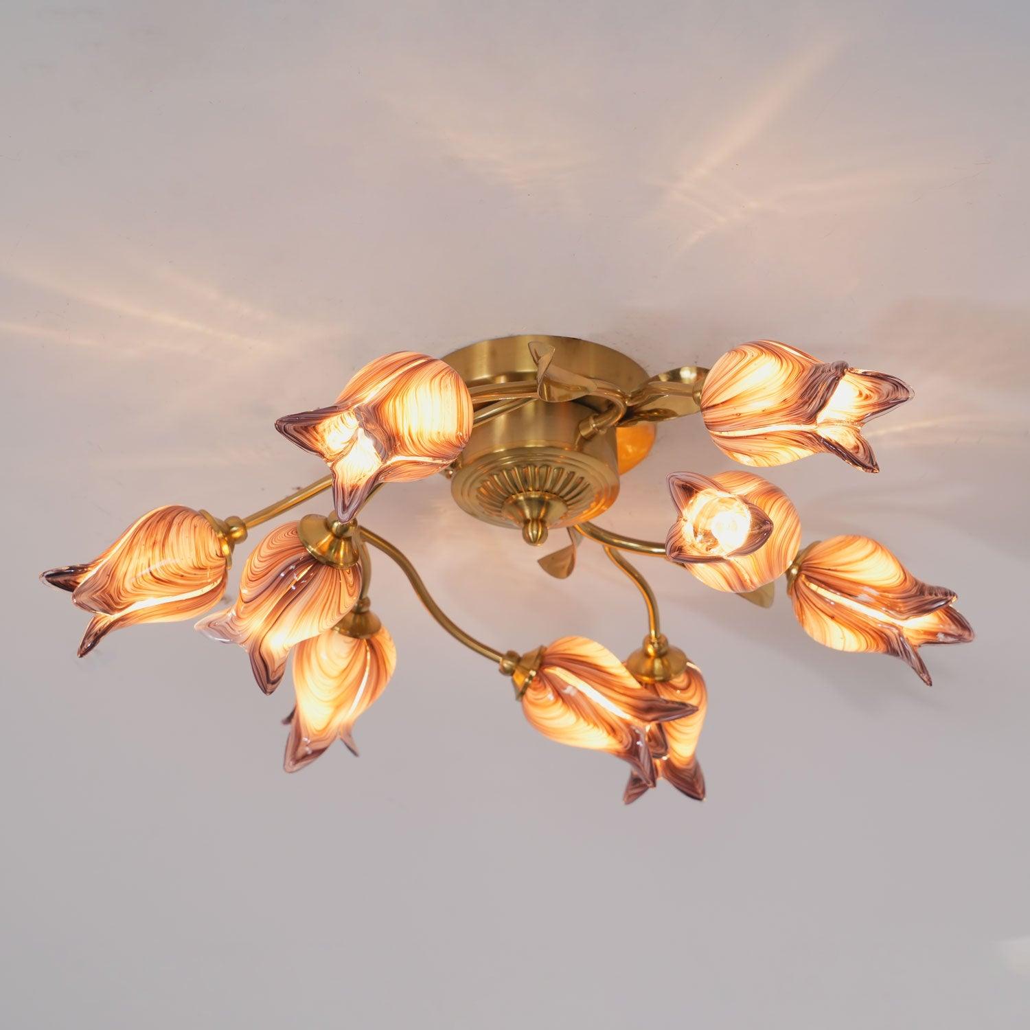 Vathaos Tulip Serenade Glass Ceiling Lamp - Letslighting