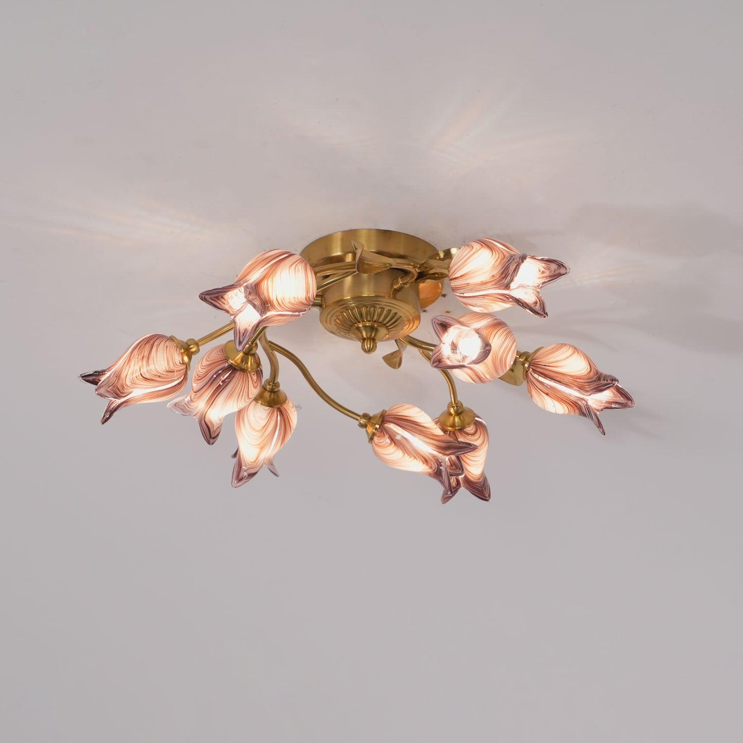 Vathaos Tulip Serenade Glass Ceiling Lamp - Letslighting