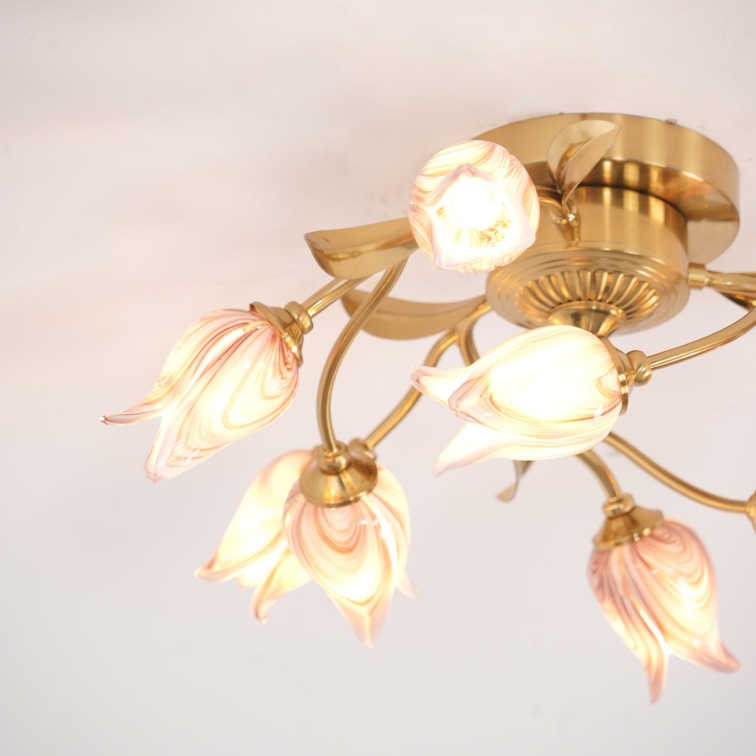 Vathaos Tulip Serenade Glass Ceiling Lamp - Letslighting