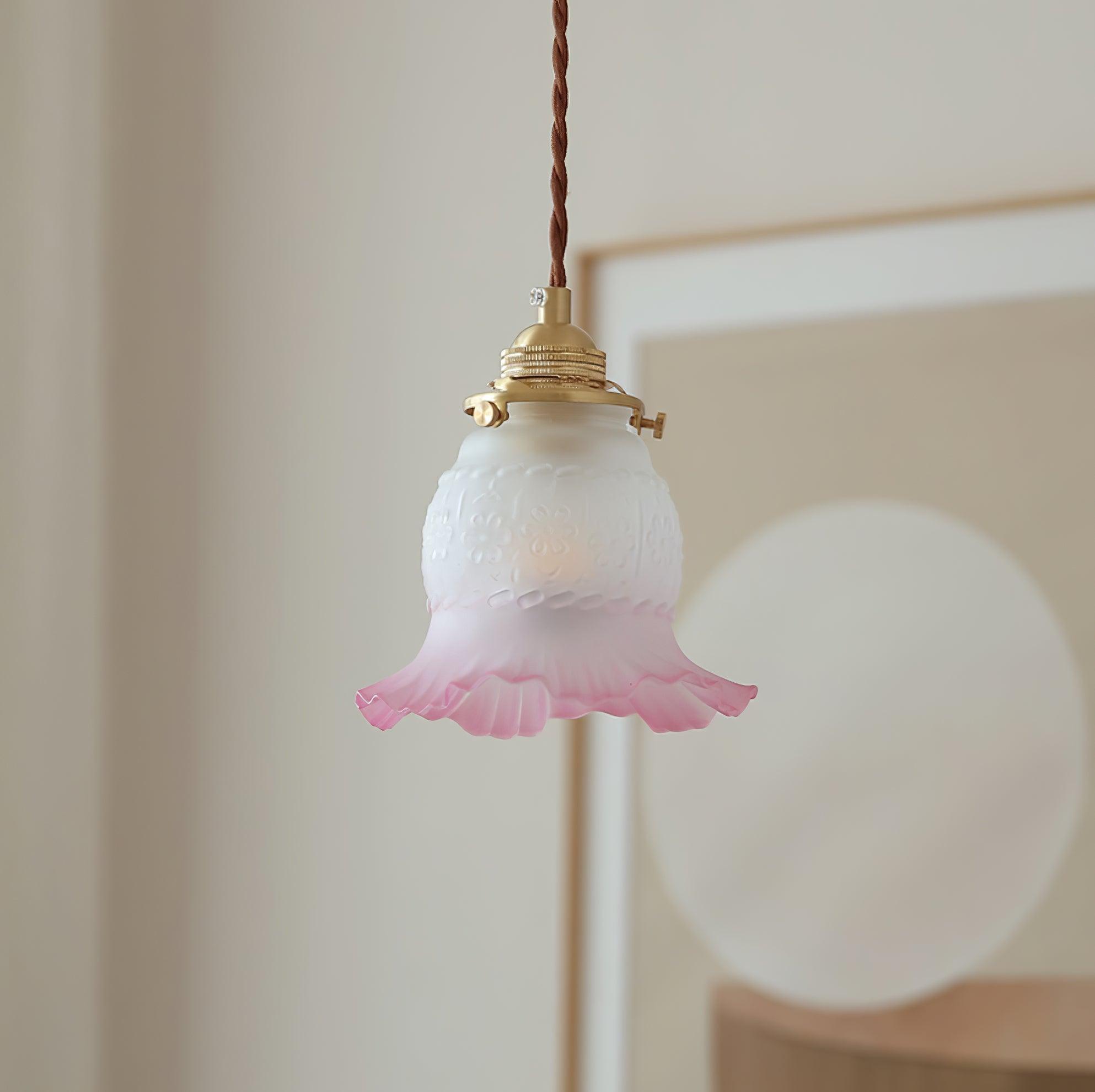 Tulips Pendant Lamp Glass Amber Organic - Letslighting