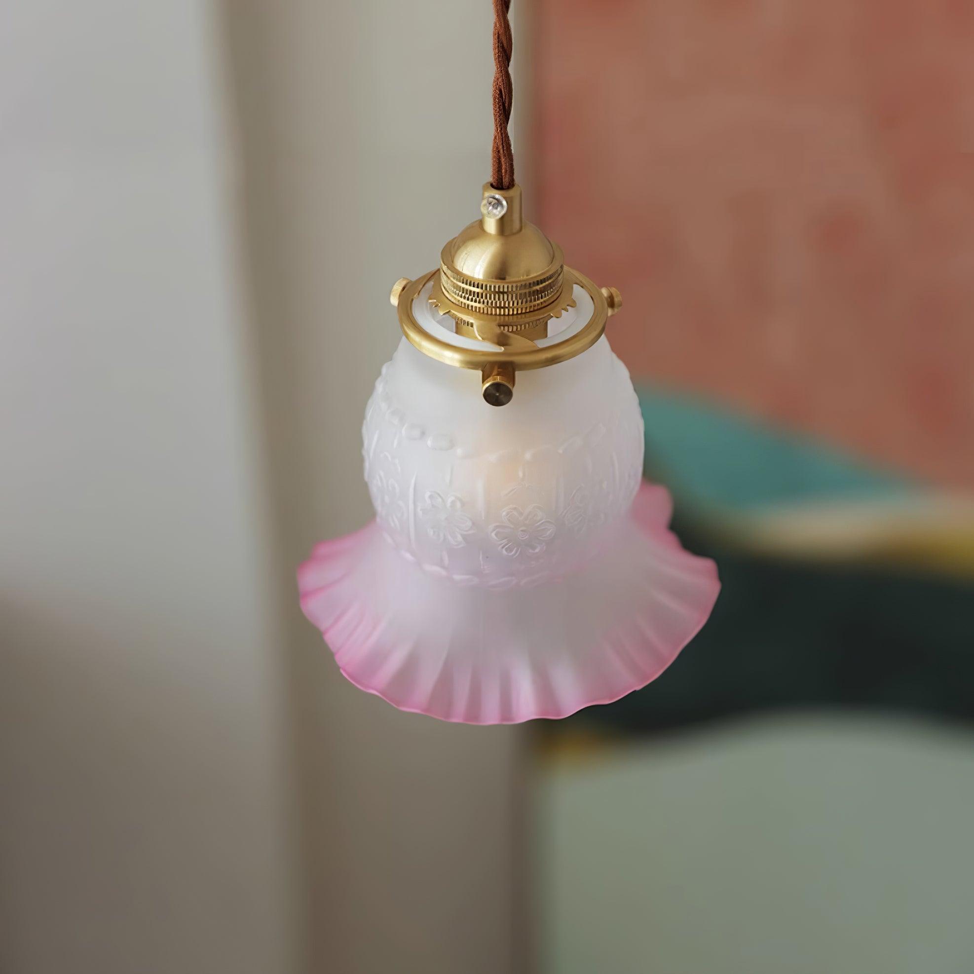 Tulips Pendant Lamp Glass Amber Organic - Letslighting