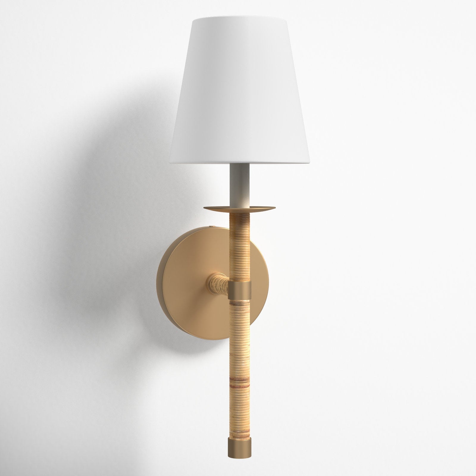 Conoror Elegance Vintage Brass Fabric Wall Lamp - Letslighting