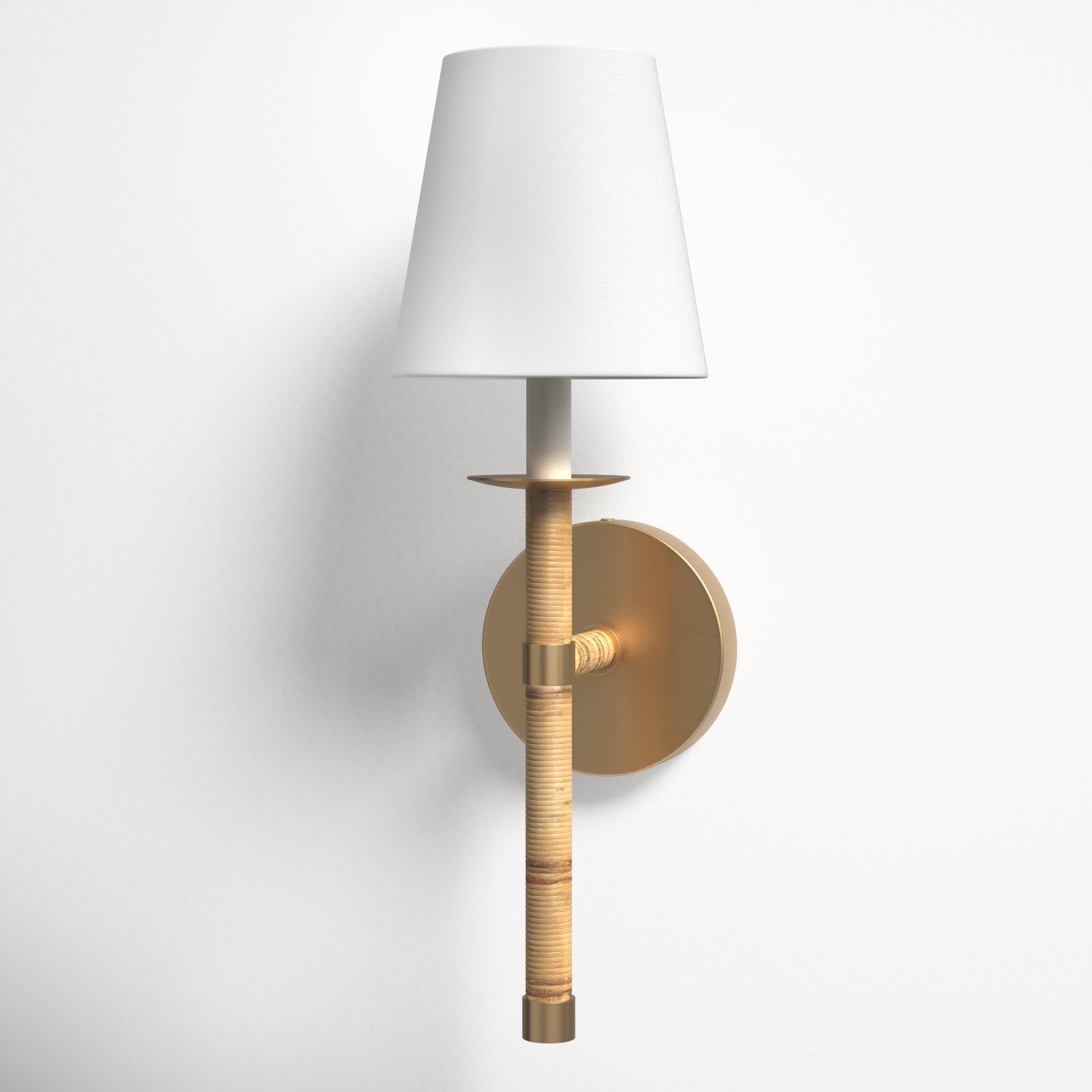 Conoror Elegance Vintage Brass Fabric Wall Lamp - Letslighting