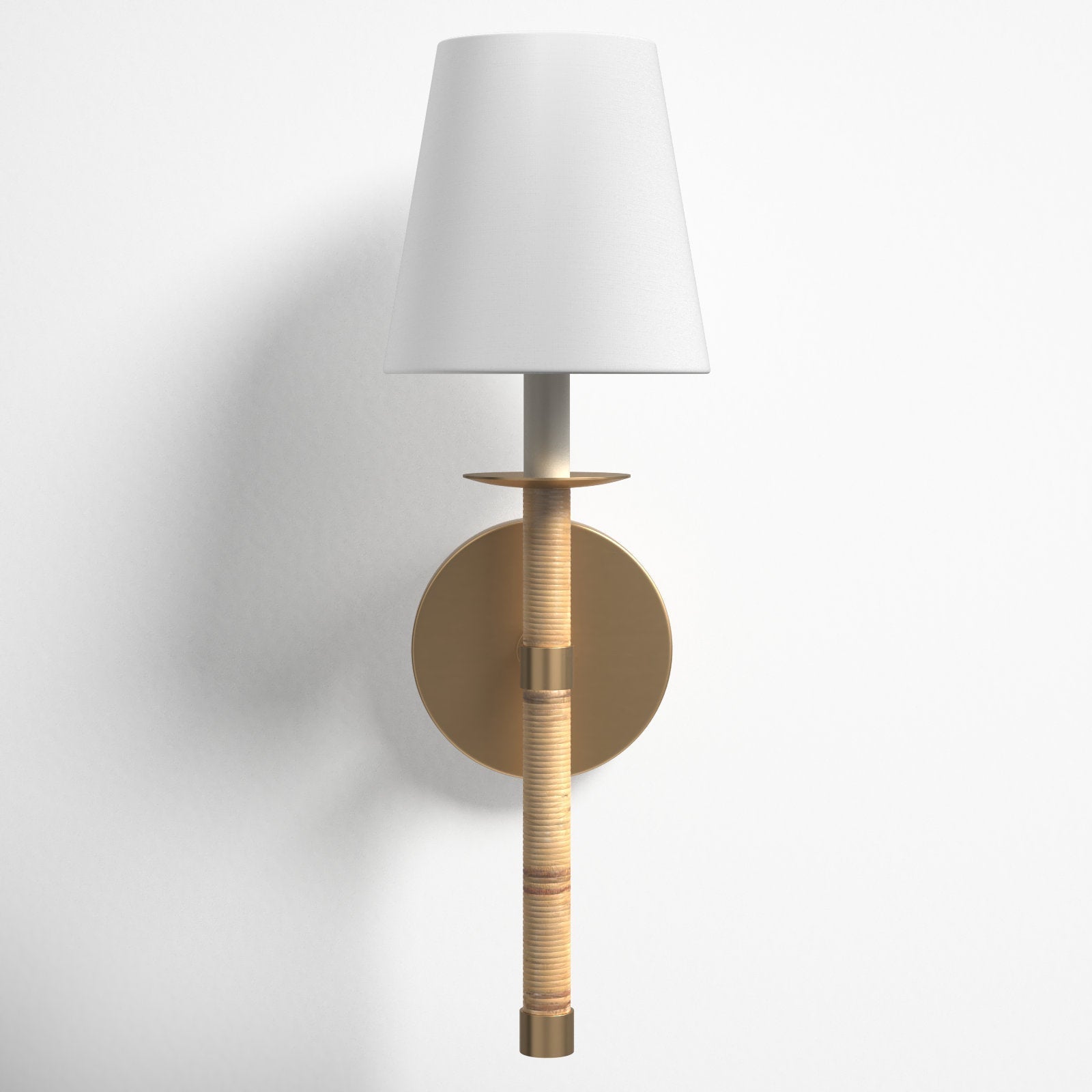 Conoror Elegance Vintage Brass Fabric Wall Lamp - Letslighting