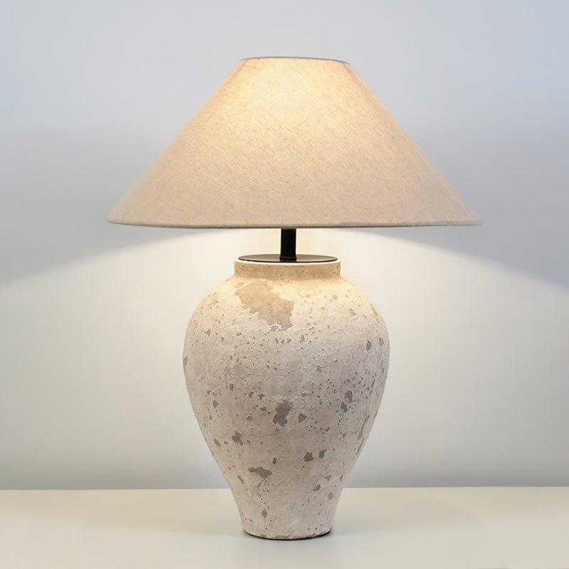 Solix Ceramics Fabric Table Lamp - Letslighting