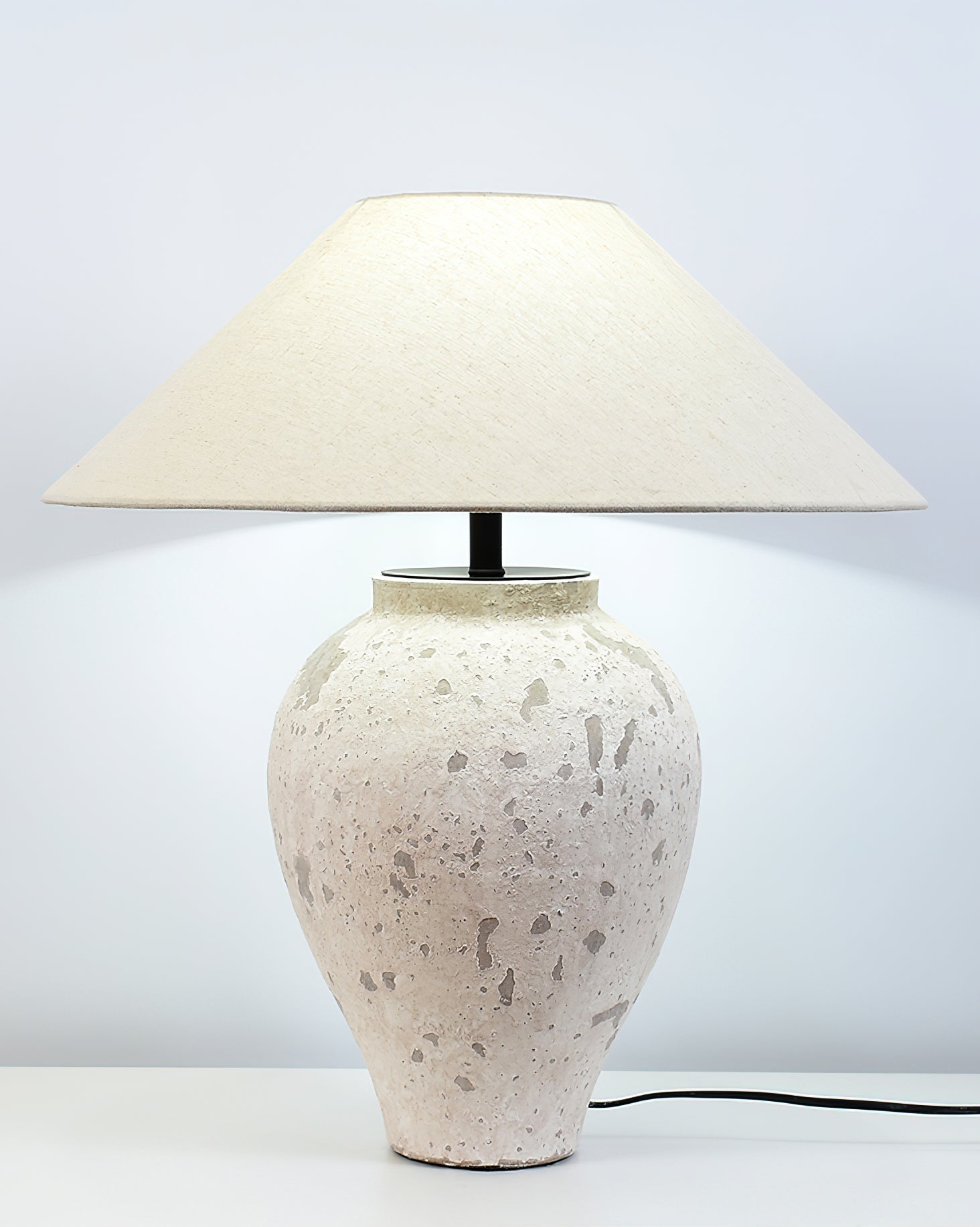 Solix Ceramics Fabric Table Lamp - Letslighting