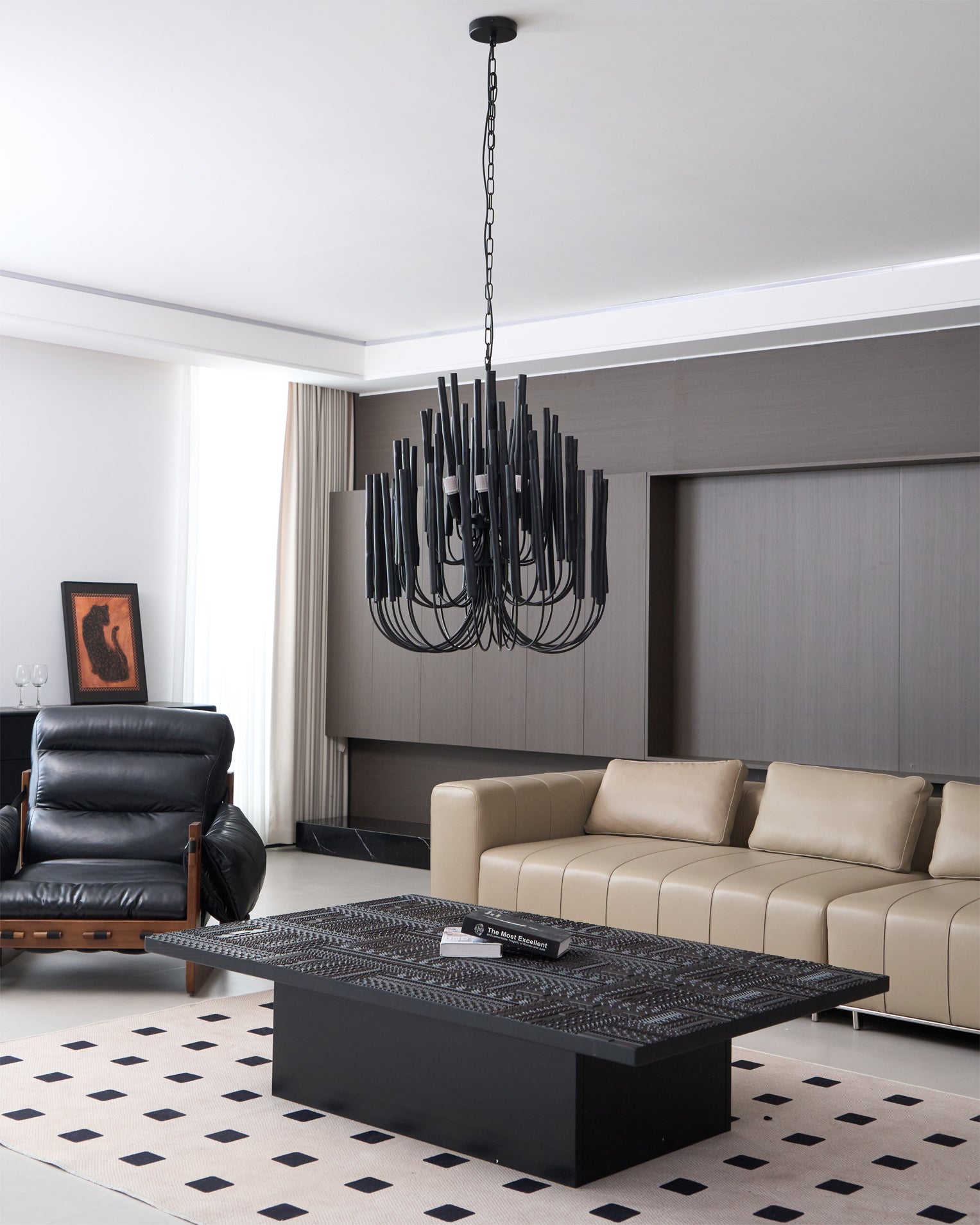 Ulshayra Postmodern Luxury Multi-Stick Wooden Chandelier - Letslighting