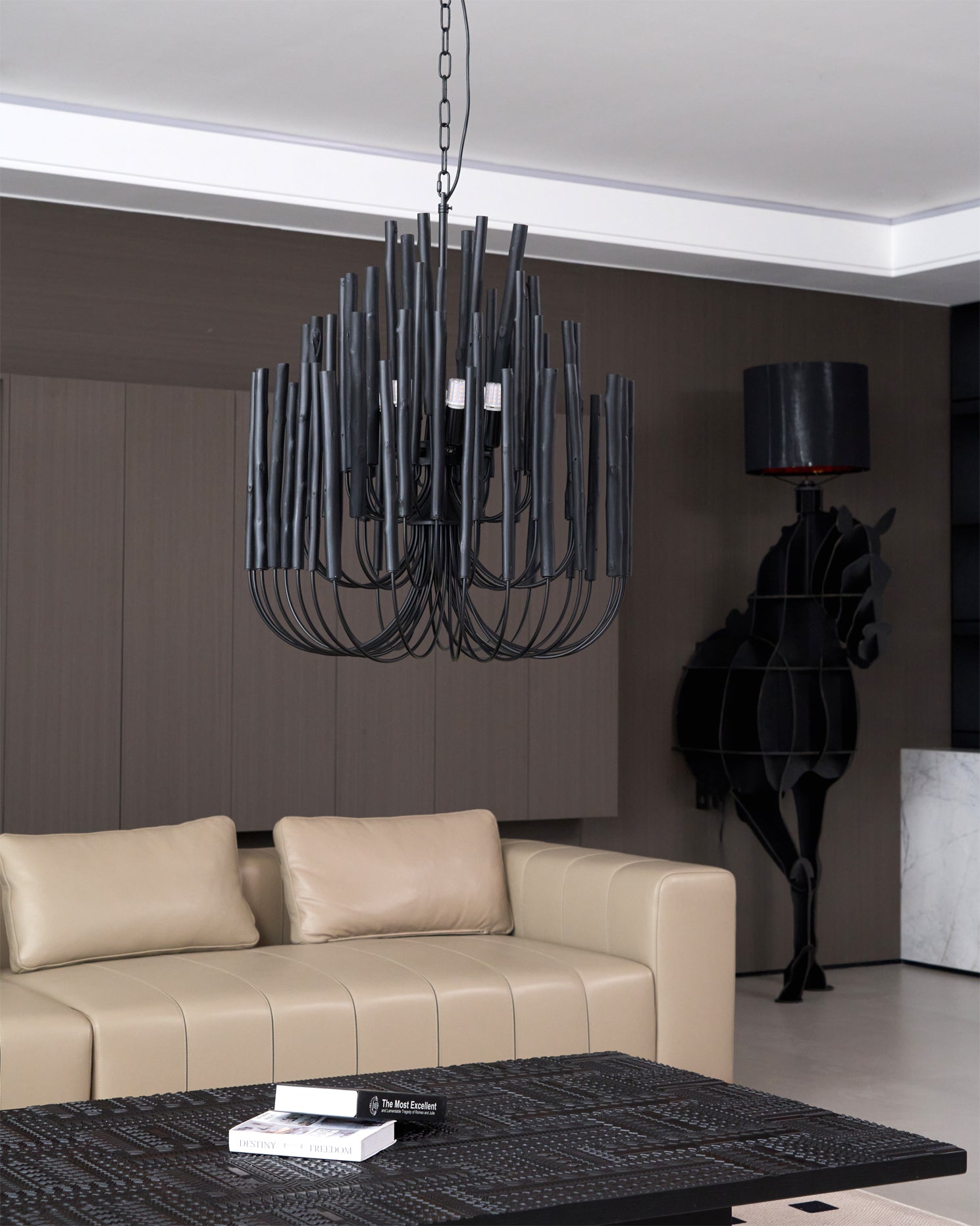 Ulshayra Postmodern Luxury Multi-Stick Wooden Chandelier - Letslighting