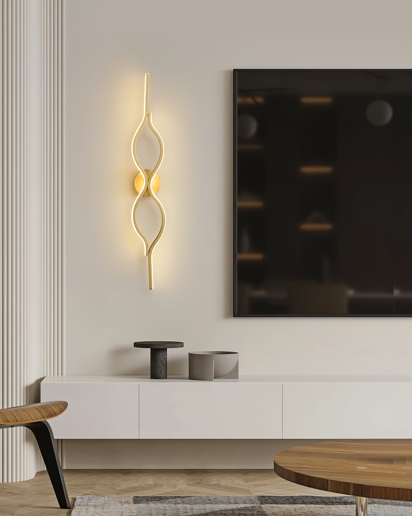 Myvenen Classic Twist Brass Wall Light - Letslighting