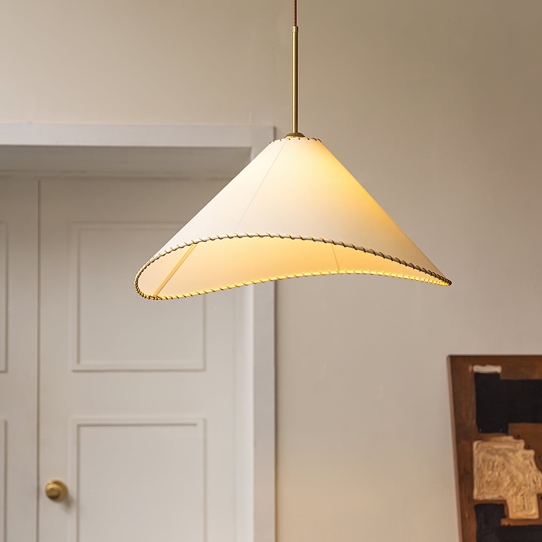 Aursoreth Nordic Twisted Shade Fabric Pendant Lamp - Letslighting