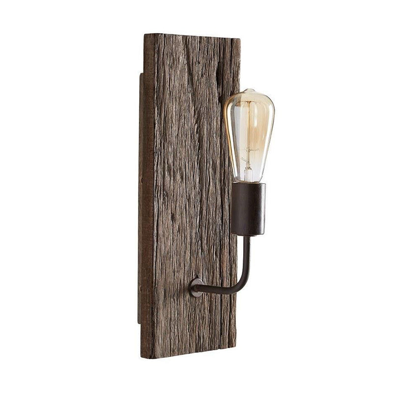Ovenaris Vintage Industrial Wooden Wall Lamp - Letslighting