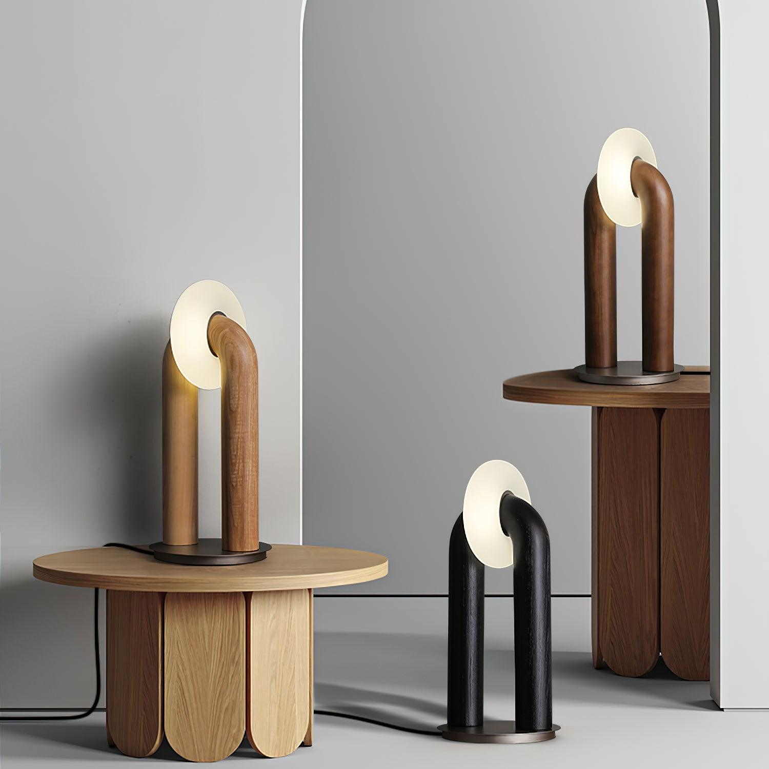 Lumen Vintage Wood Table Lamp - Letslighting