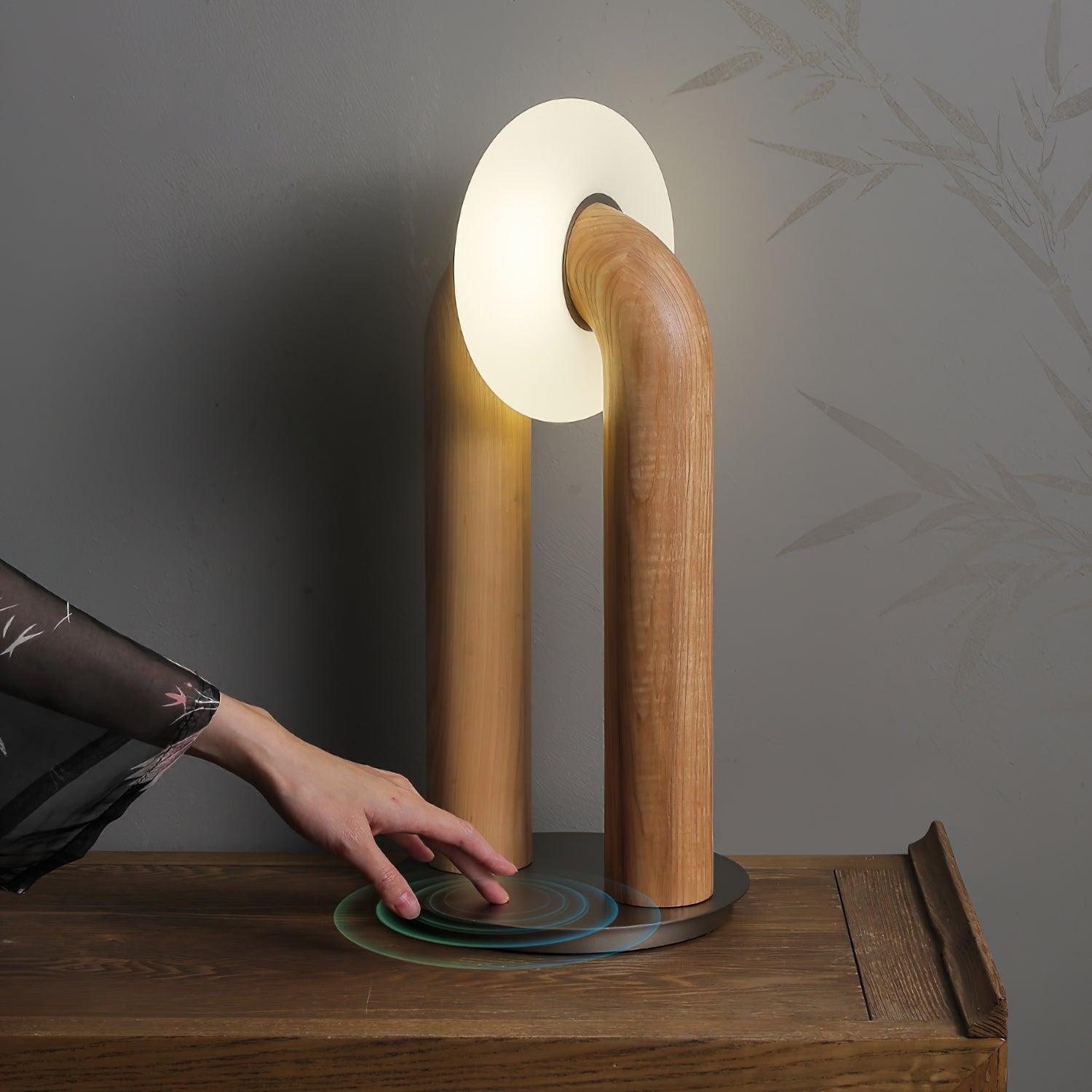 Lumen Vintage Wood Table Lamp - Letslighting