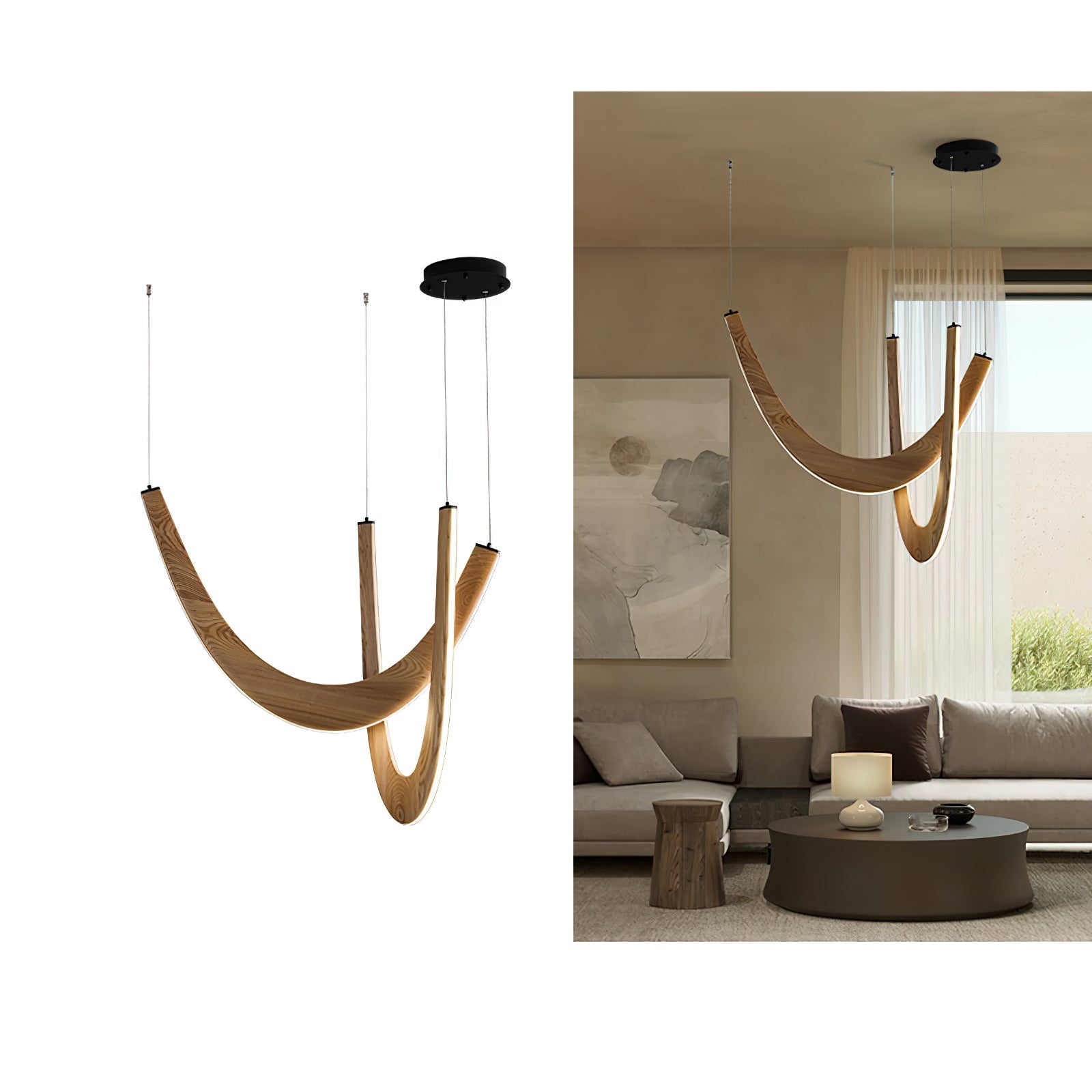 Lumora Wooden Pendant Lamp - Letslighting