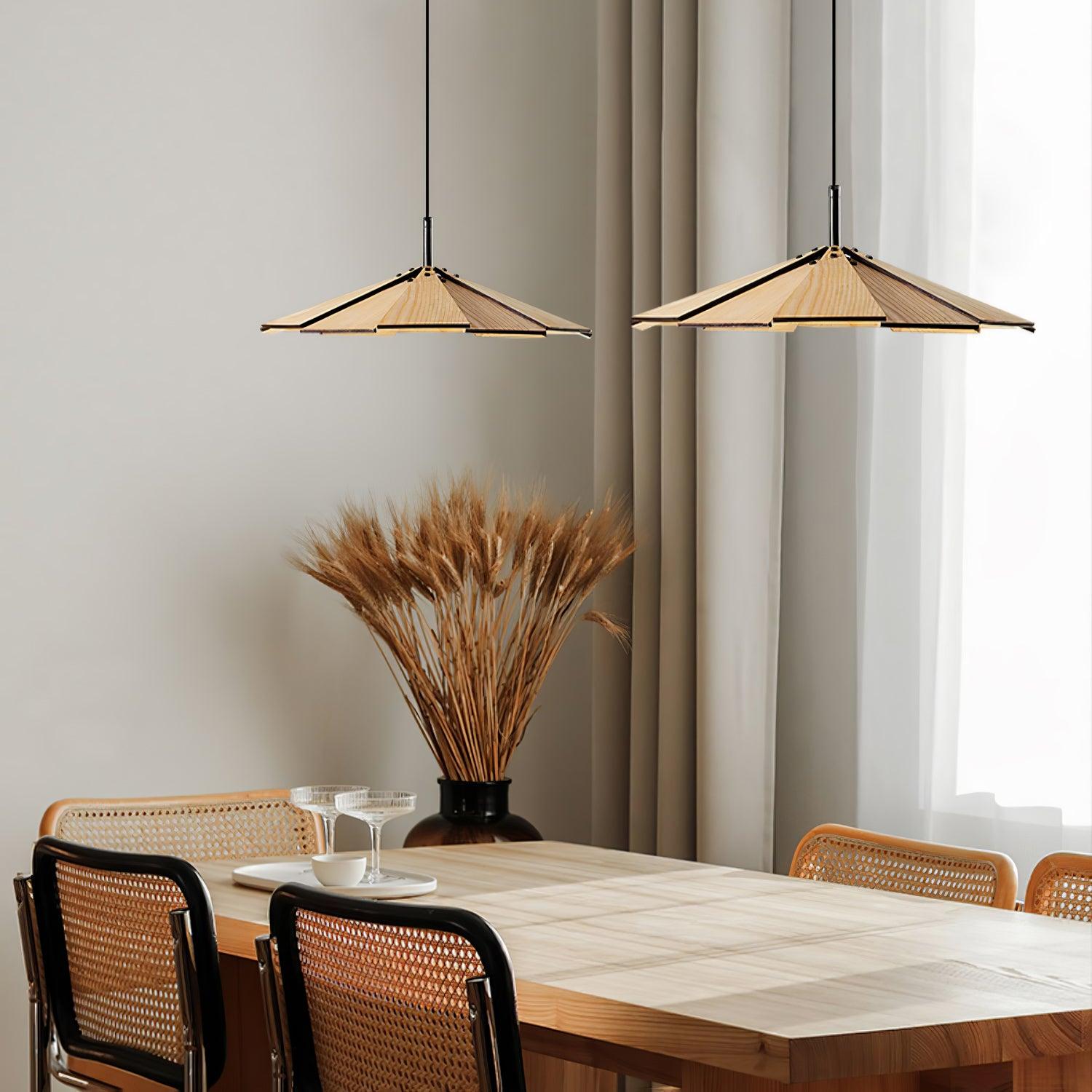 Woodura Umbrella Wooden Pendant Light - Letslighting