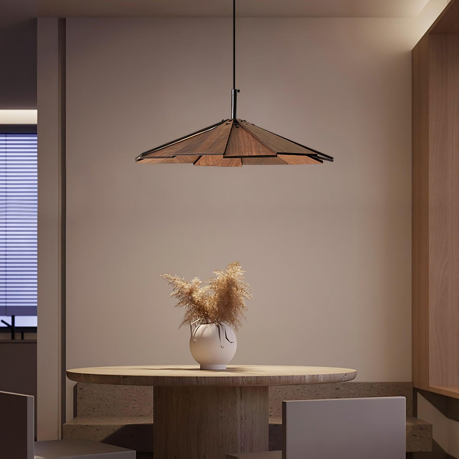 Woodura Umbrella Wooden Pendant Light - Letslighting