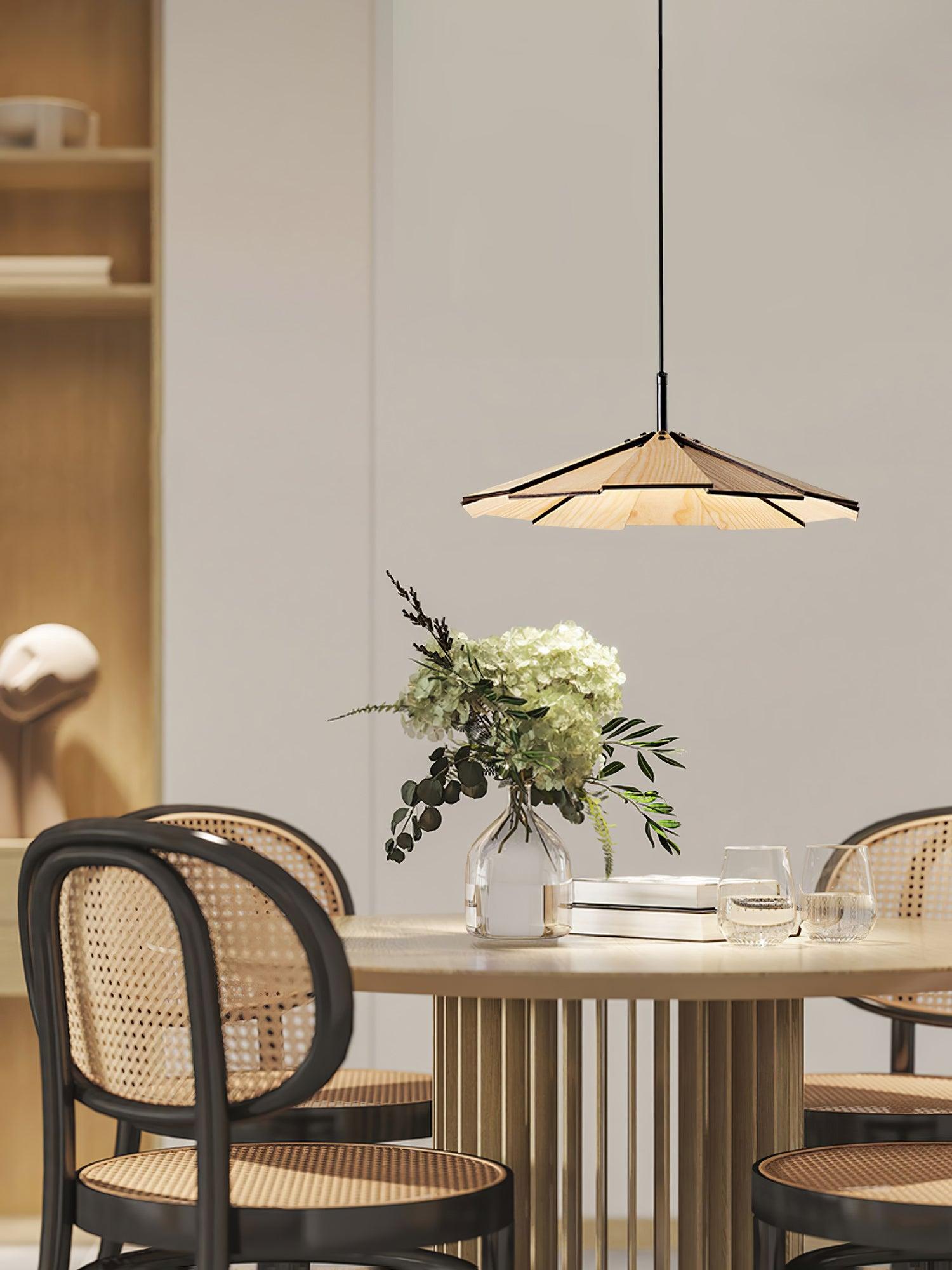 Woodura Umbrella Wooden Pendant Light - Letslighting