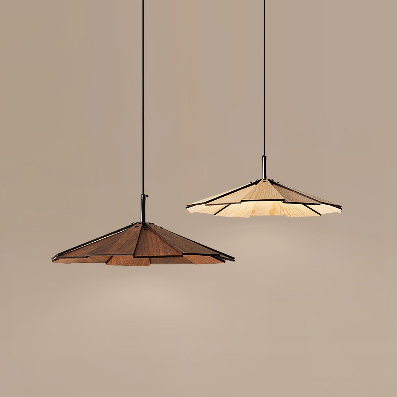 Woodura Umbrella Wooden Pendant Light - Letslighting