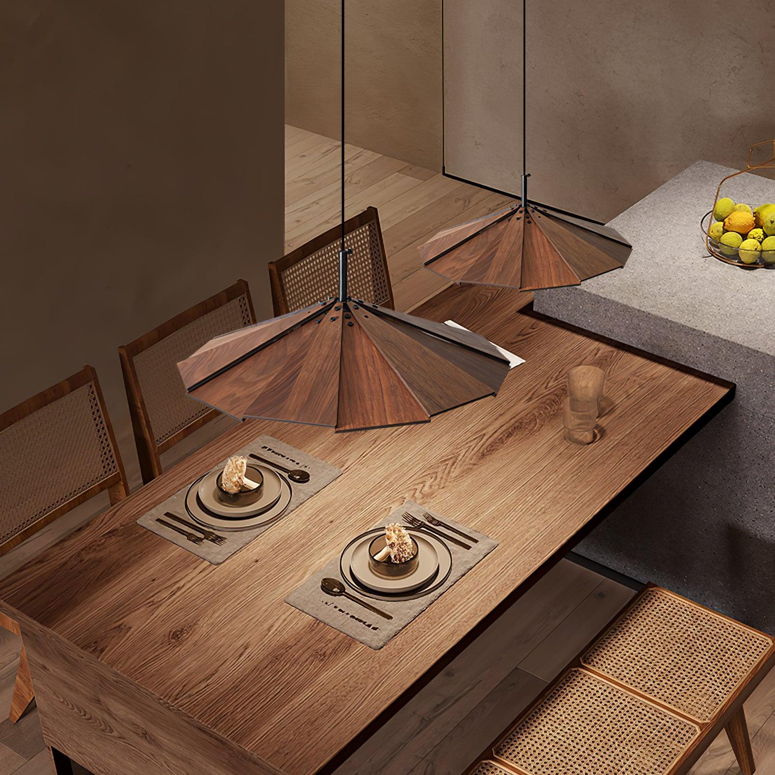 Woodura Umbrella Wooden Pendant Light - Letslighting