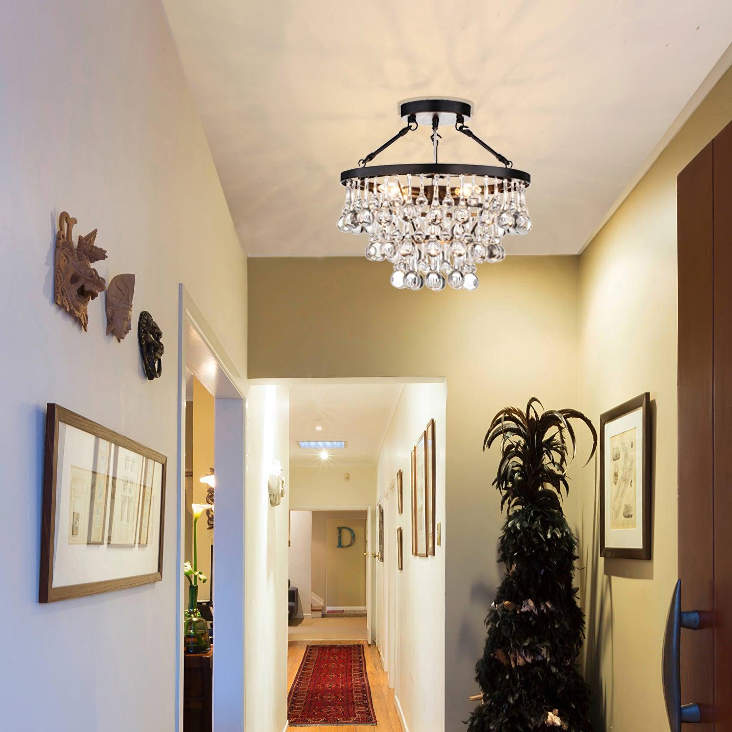 Avelis Postmodern Luxury Unique Tiered Crystal Chandelier - Letslighting