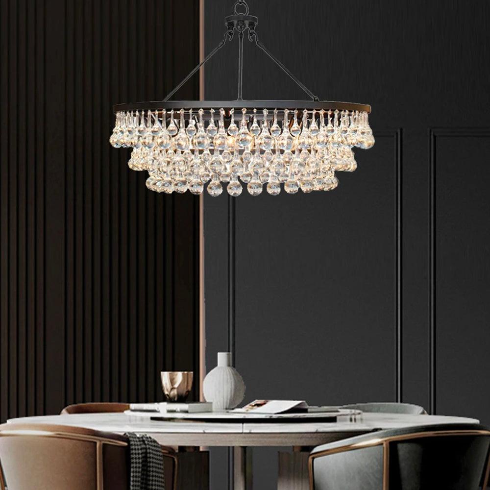 Avelis Postmodern Luxury Unique Tiered Crystal Chandelier - Letslighting