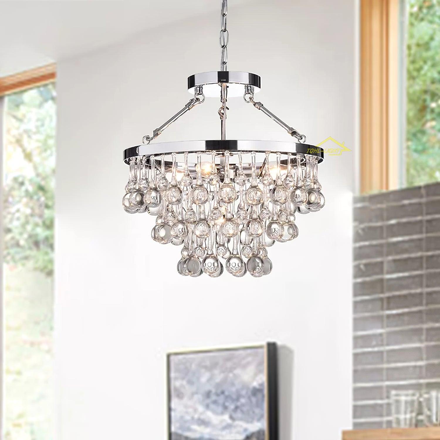 Avelis Postmodern Luxury Unique Tiered Crystal Chandelier - Letslighting