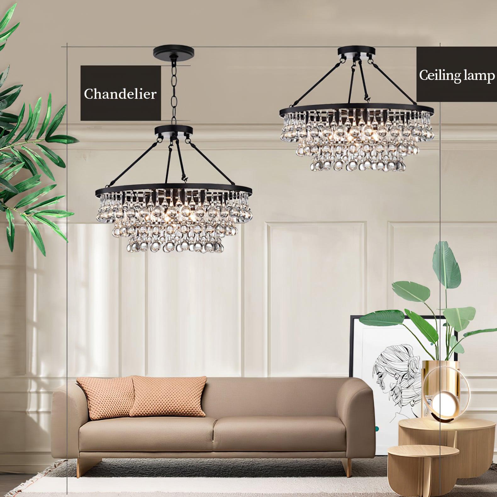 Avelis Postmodern Luxury Unique Tiered Crystal Chandelier - Letslighting