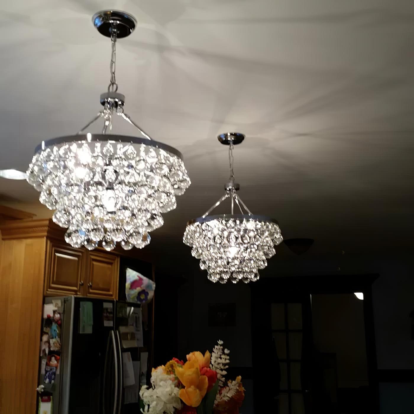 Avelis Postmodern Luxury Unique Tiered Crystal Chandelier - Letslighting