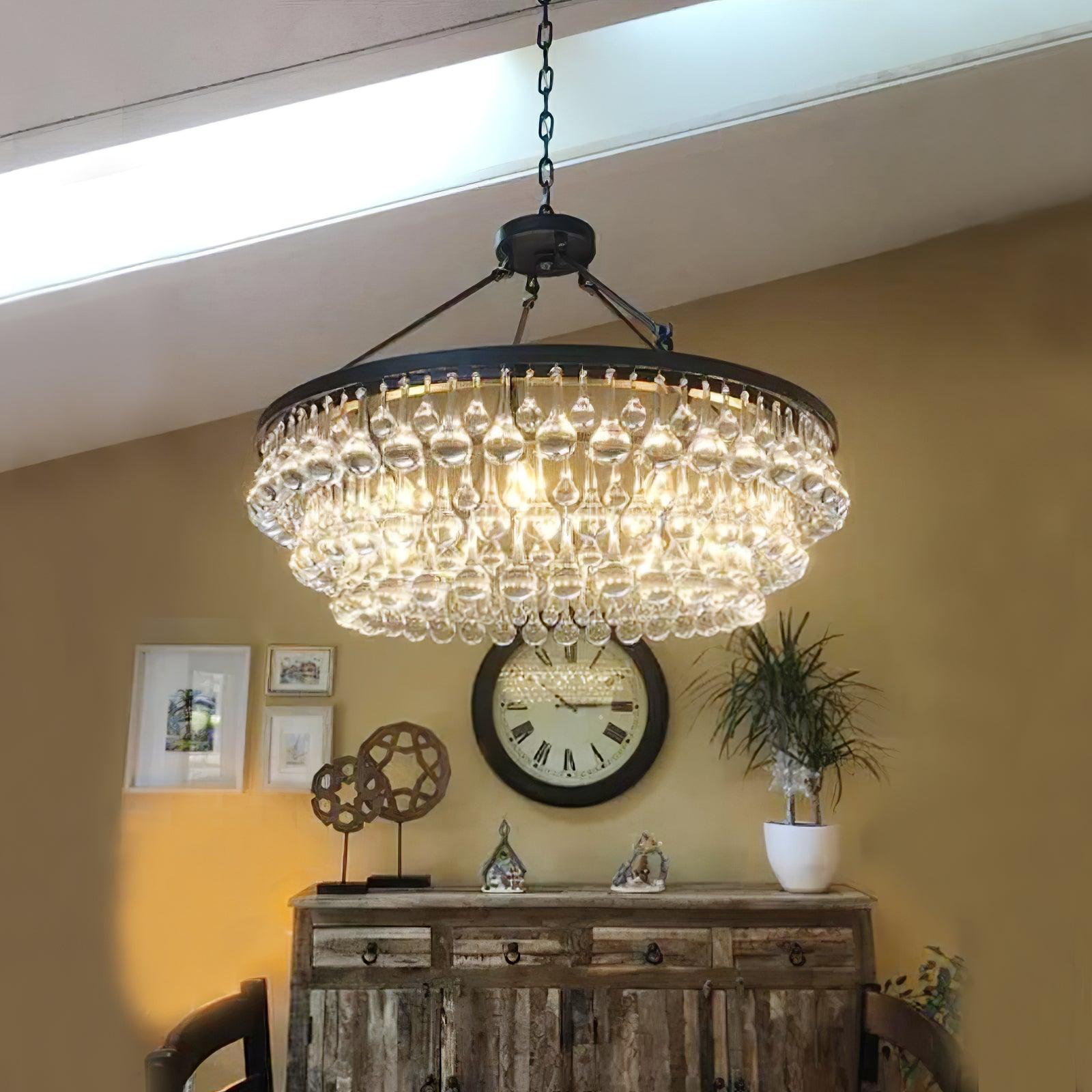 Avelis Postmodern Luxury Unique Tiered Crystal Chandelier - Letslighting